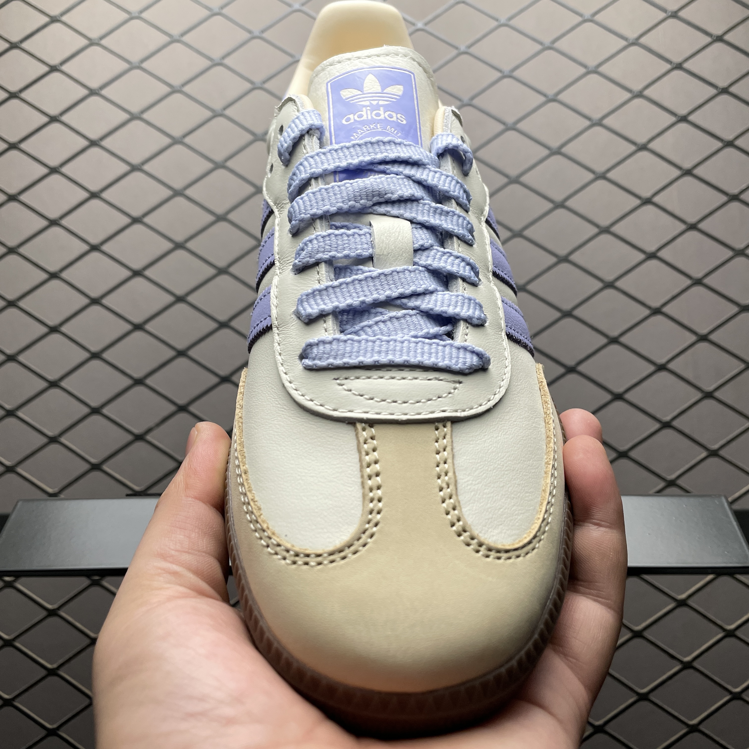 adidas Originals Women's Samba OG "Cream White/Violet Tone/Sand Strata"（JI2678）