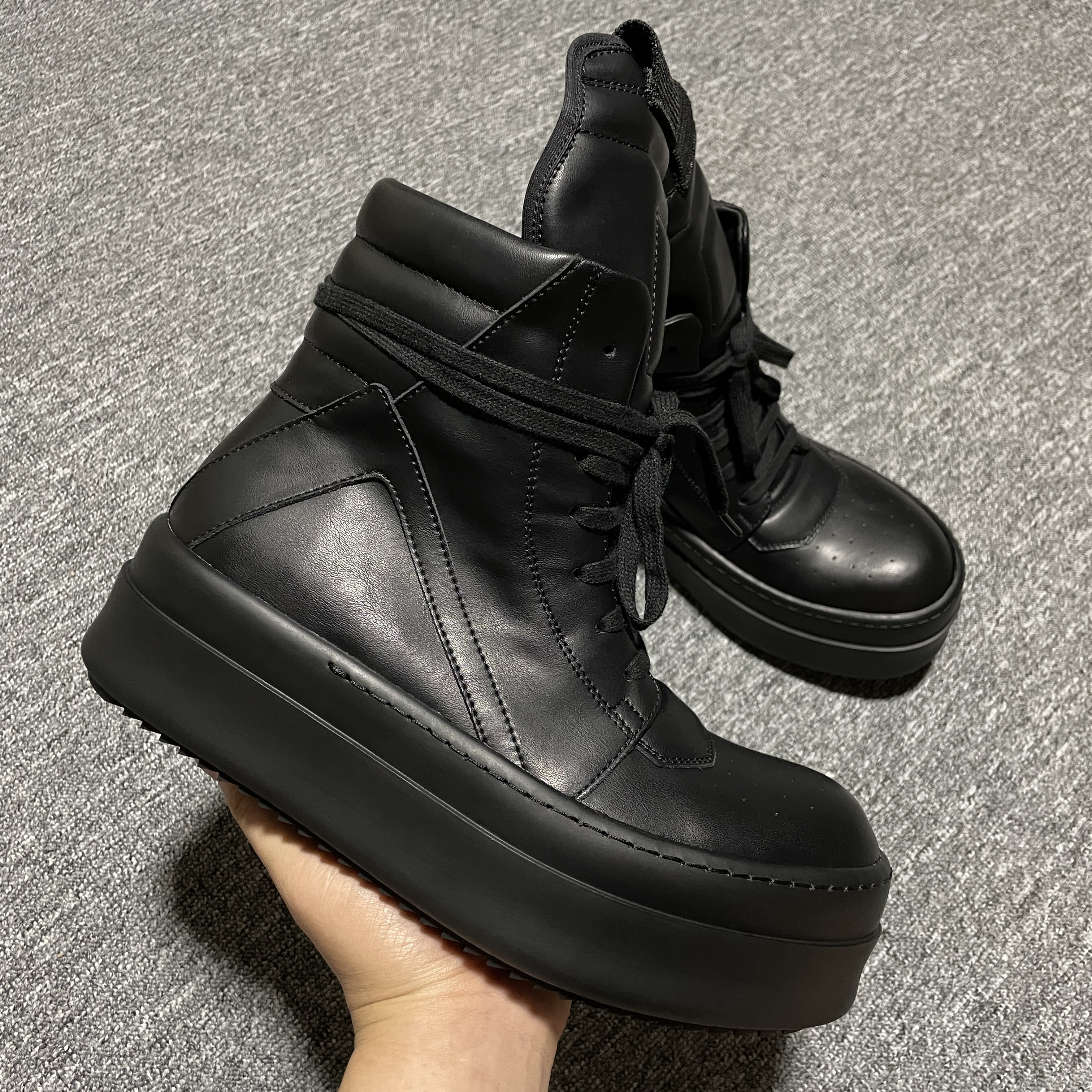 Rick Owens MEGA BUMPER GEOBASKET (RU01D3868LOOLCO-999)