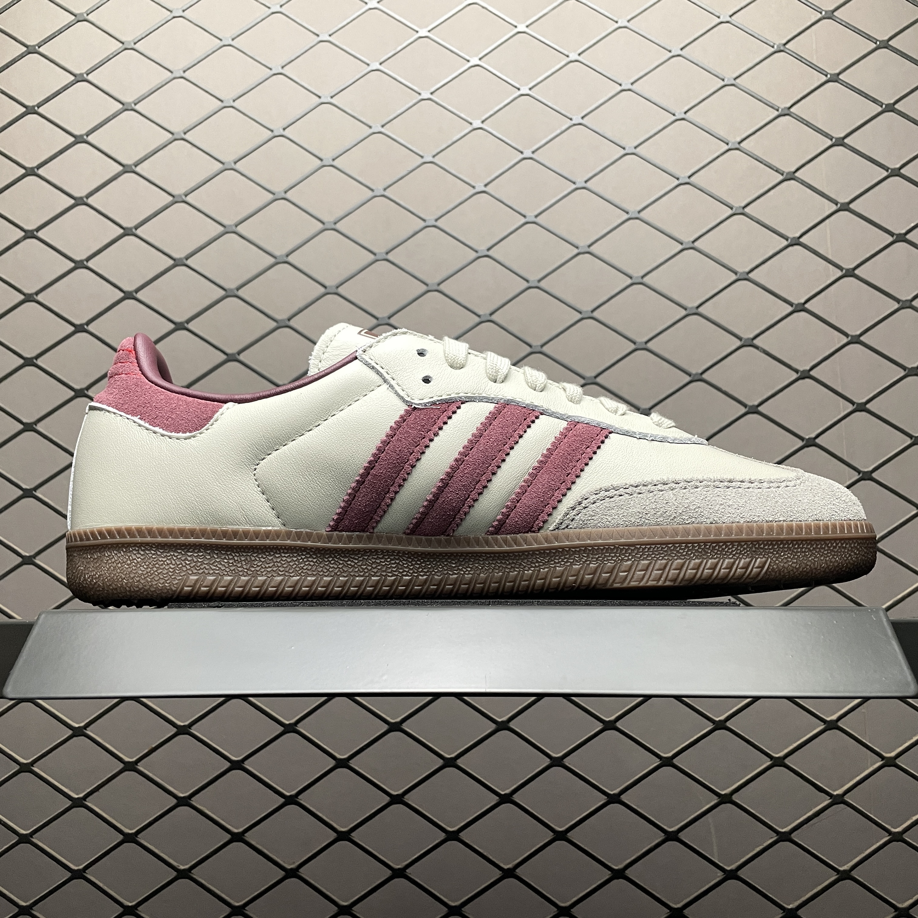 adidas Samba OG Putty Grey Maroon（ID1482）