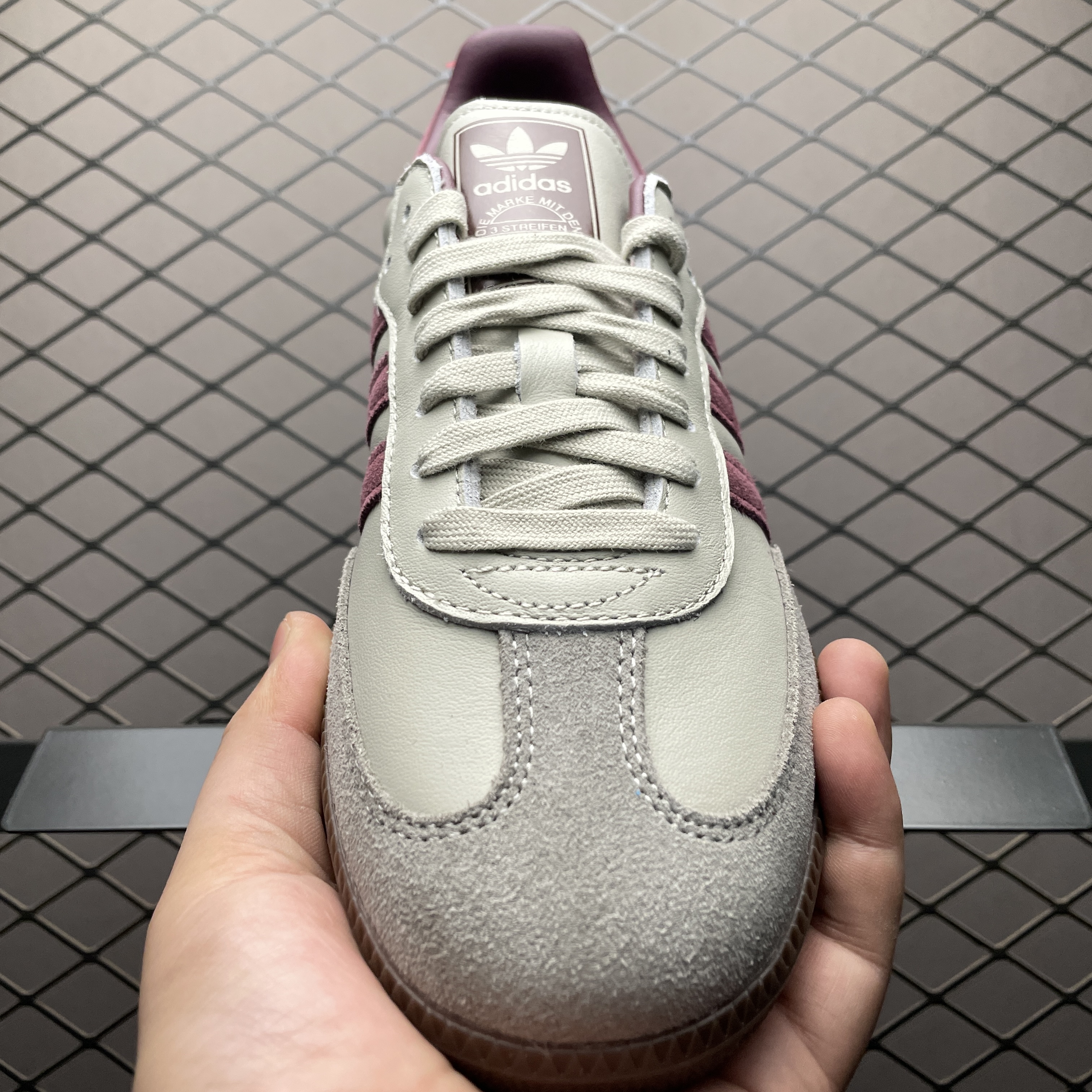 adidas Samba OG Putty Grey Maroon（ID1482）