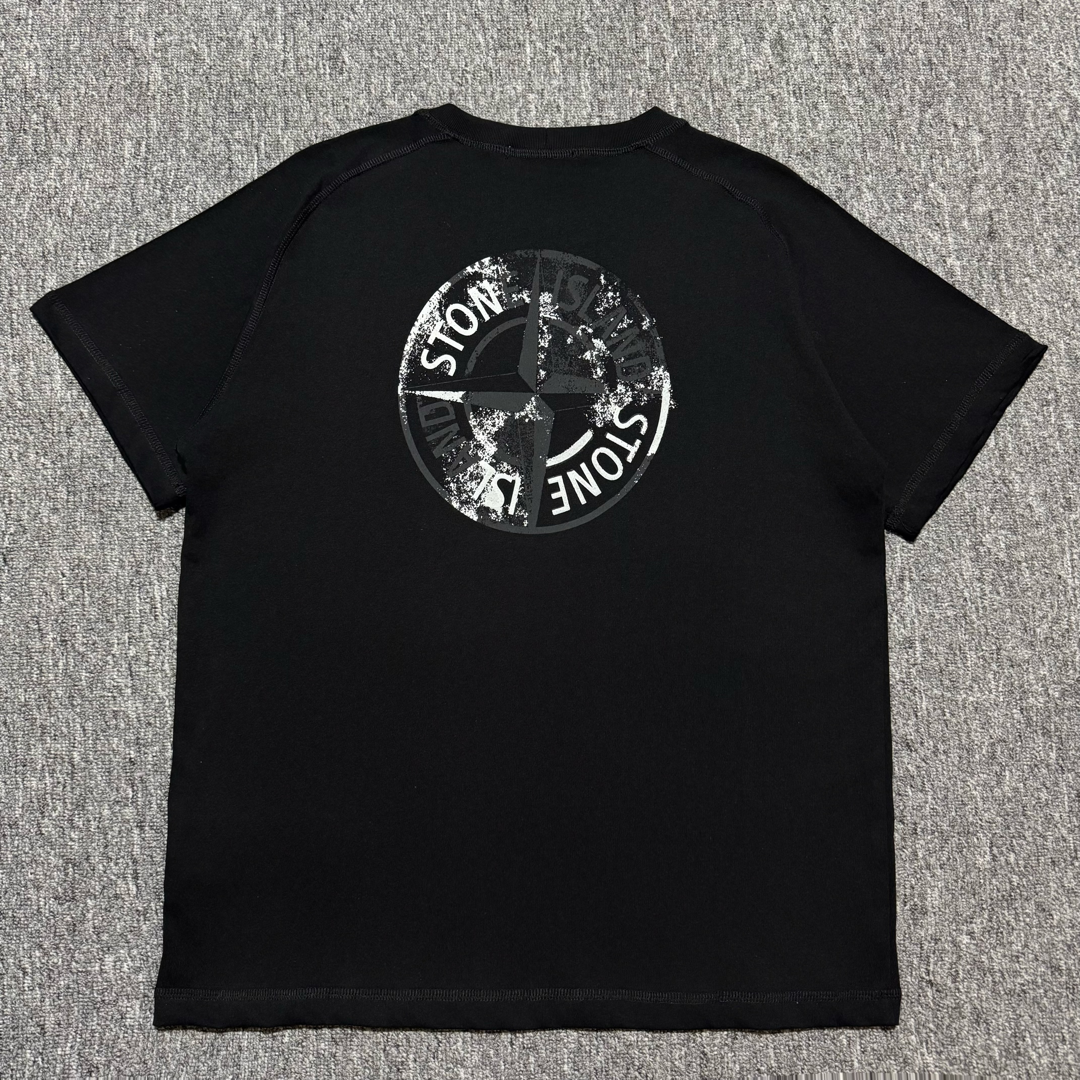 Stone Island Logo Printed Short-Sleeved T-Shirt（210002080-V0093）