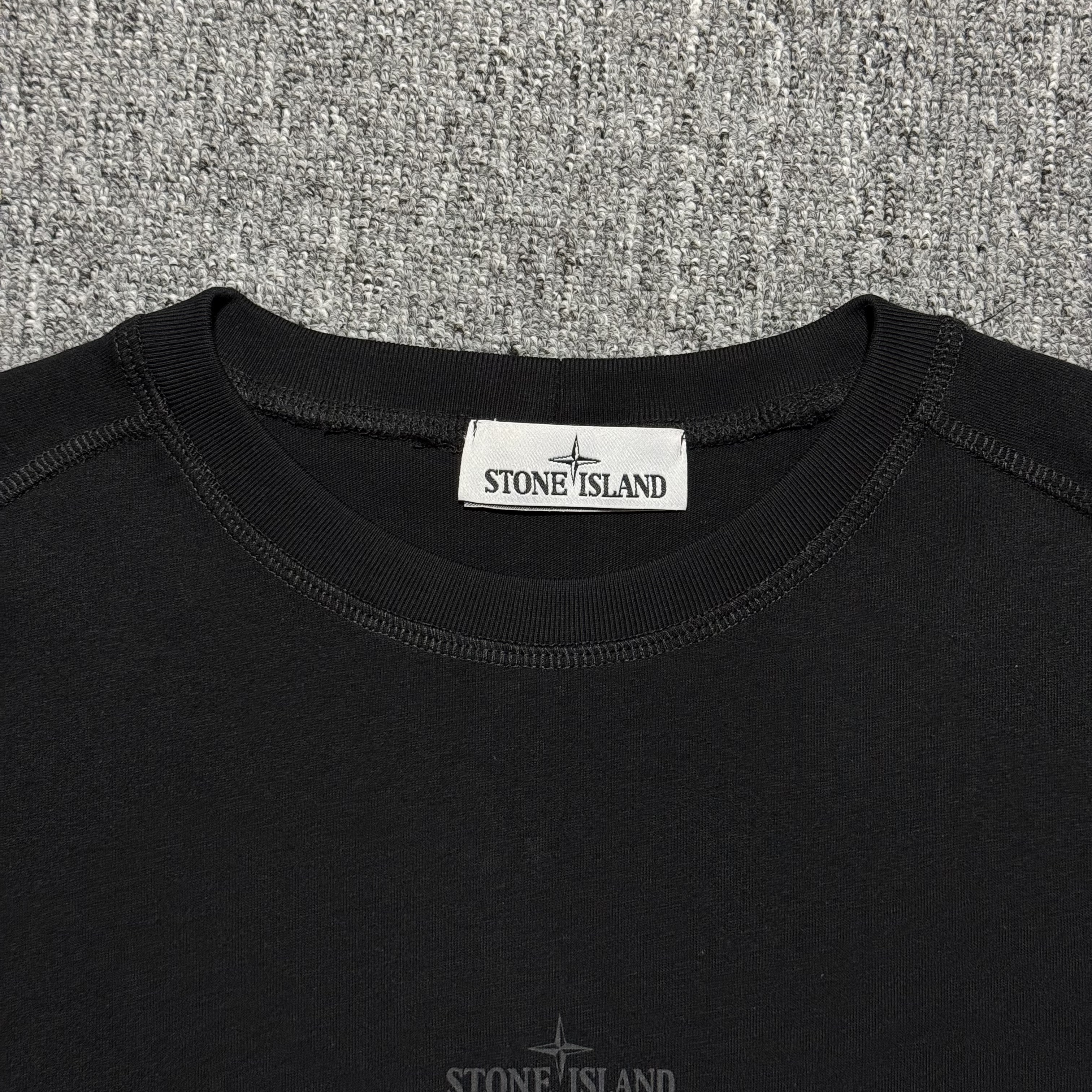 Stone Island Logo Printed Short-Sleeved T-Shirt（210002080-V0093）