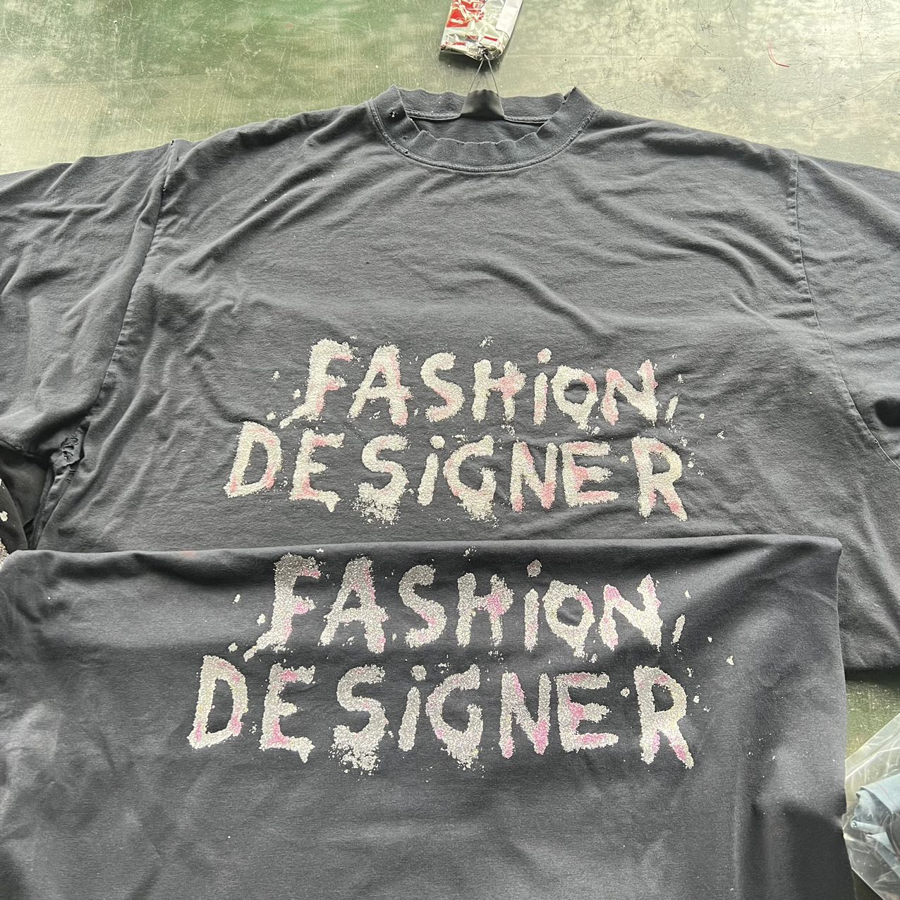 BALENCIAGA Fashion Designer Oversized T-Shirt "Faded Black"（831305TSVC51041）