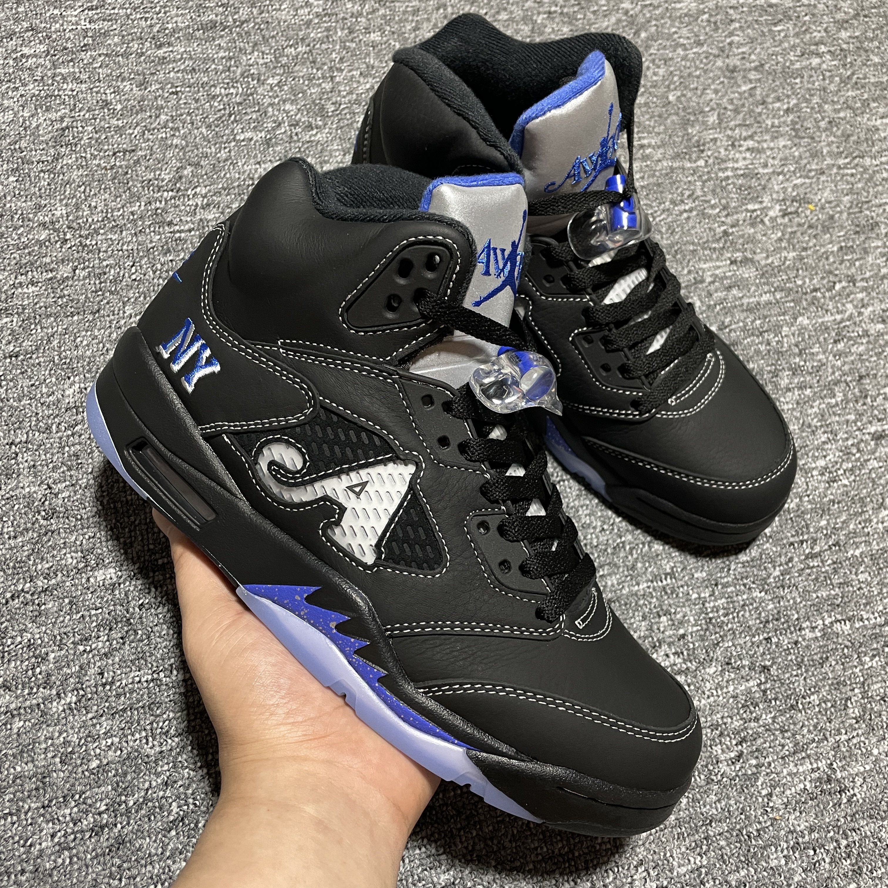 Awake NY × Nike Air Jordan 5 OG SP "Black/Racer Blue" (DV4982-004)