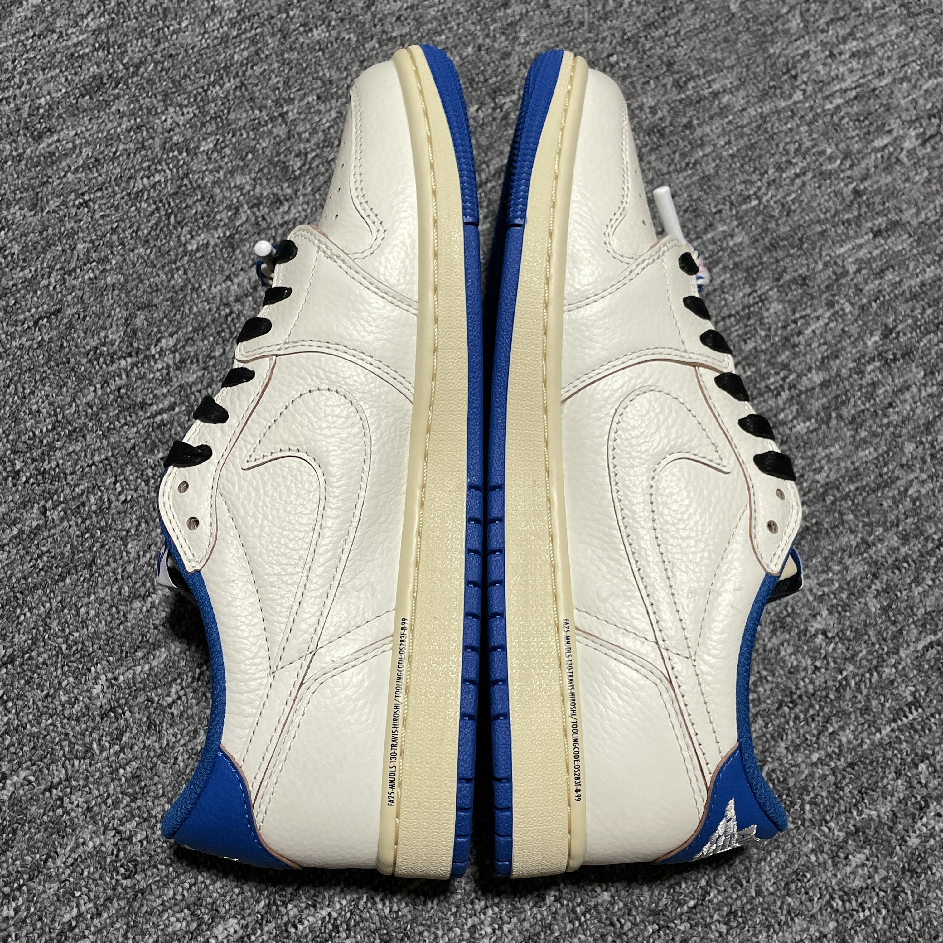 Travis Scott × Fragment × Nike Air Jordan 1 Low OG "Sail/Military Blue" (DM7866-104)