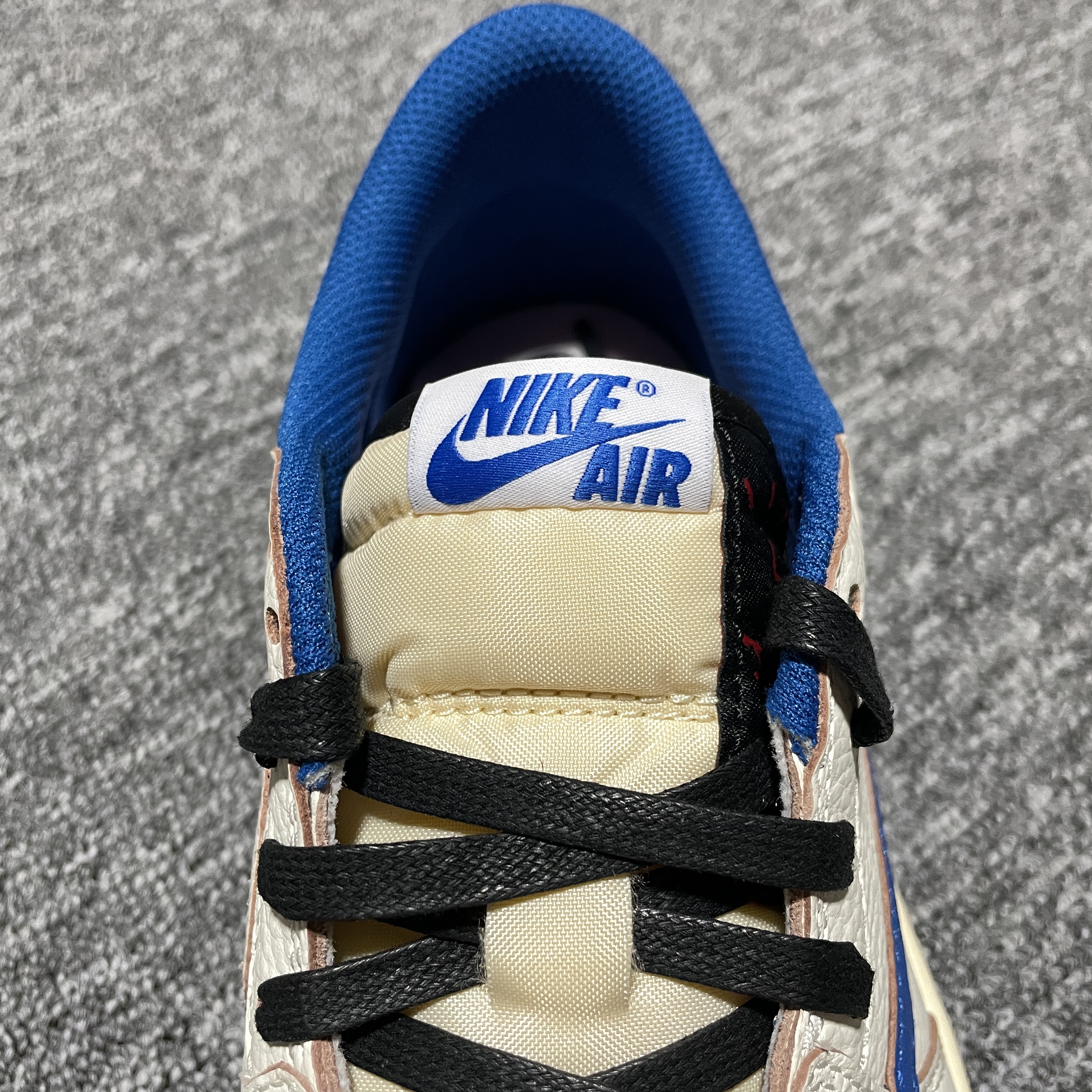 Travis Scott × Fragment × Nike Air Jordan 1 Low OG "Sail/Military Blue" (DM7866-104)