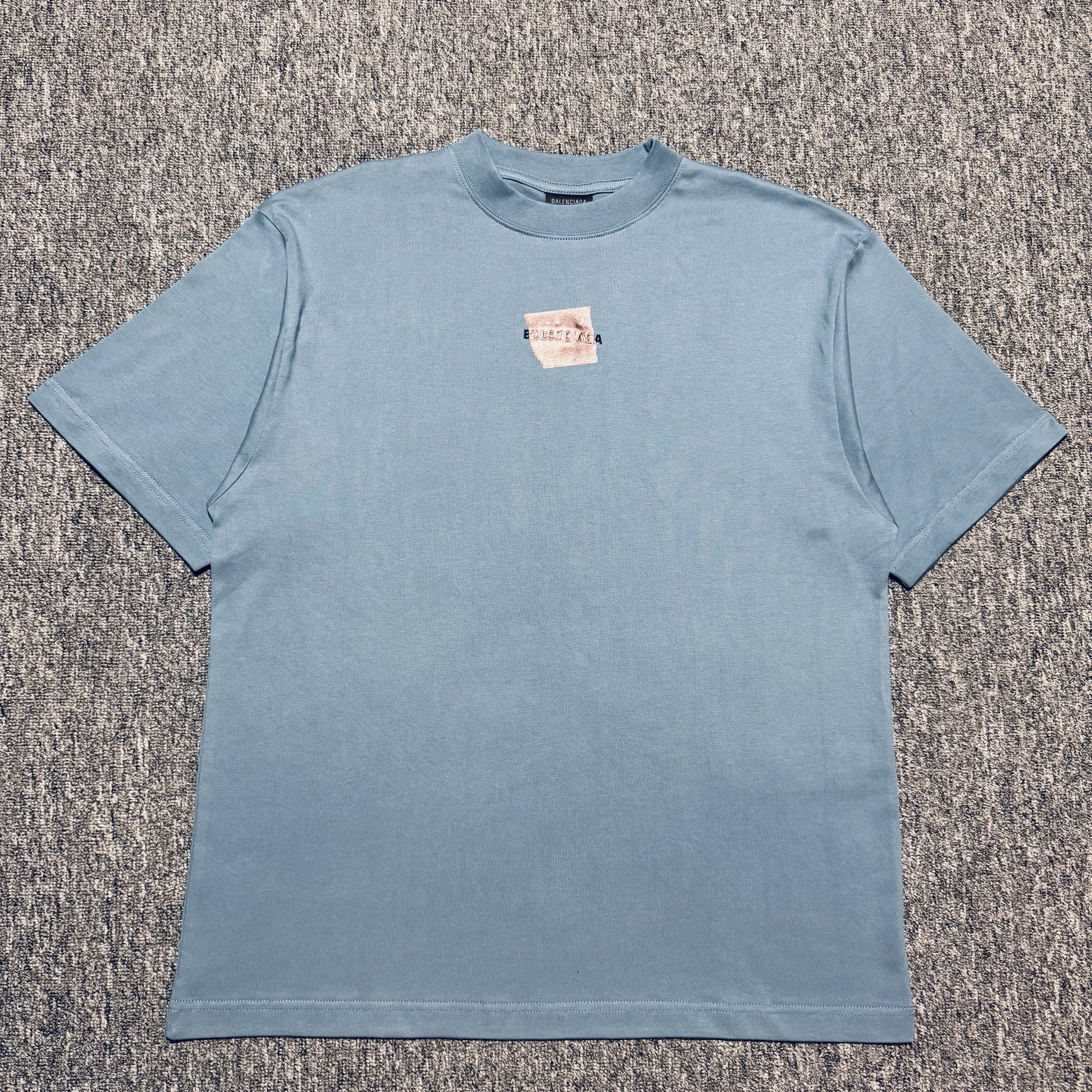 BALENCIAGA Men's Taped Balenciaga Back T-Shirt（764235TSVG28704）