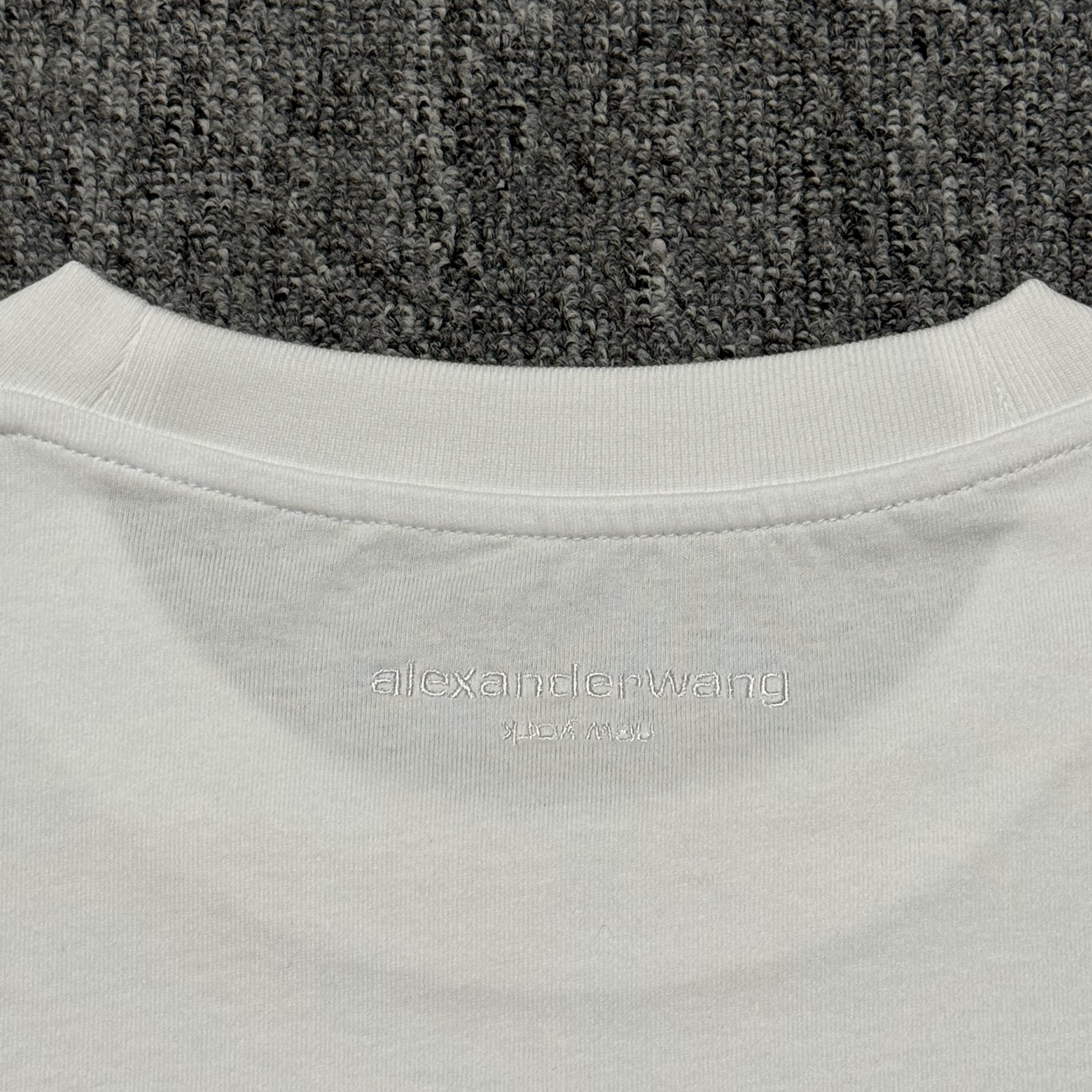 Alexander Wang White Cotton Oversized Logo T-shirt  (UCC3251842100）