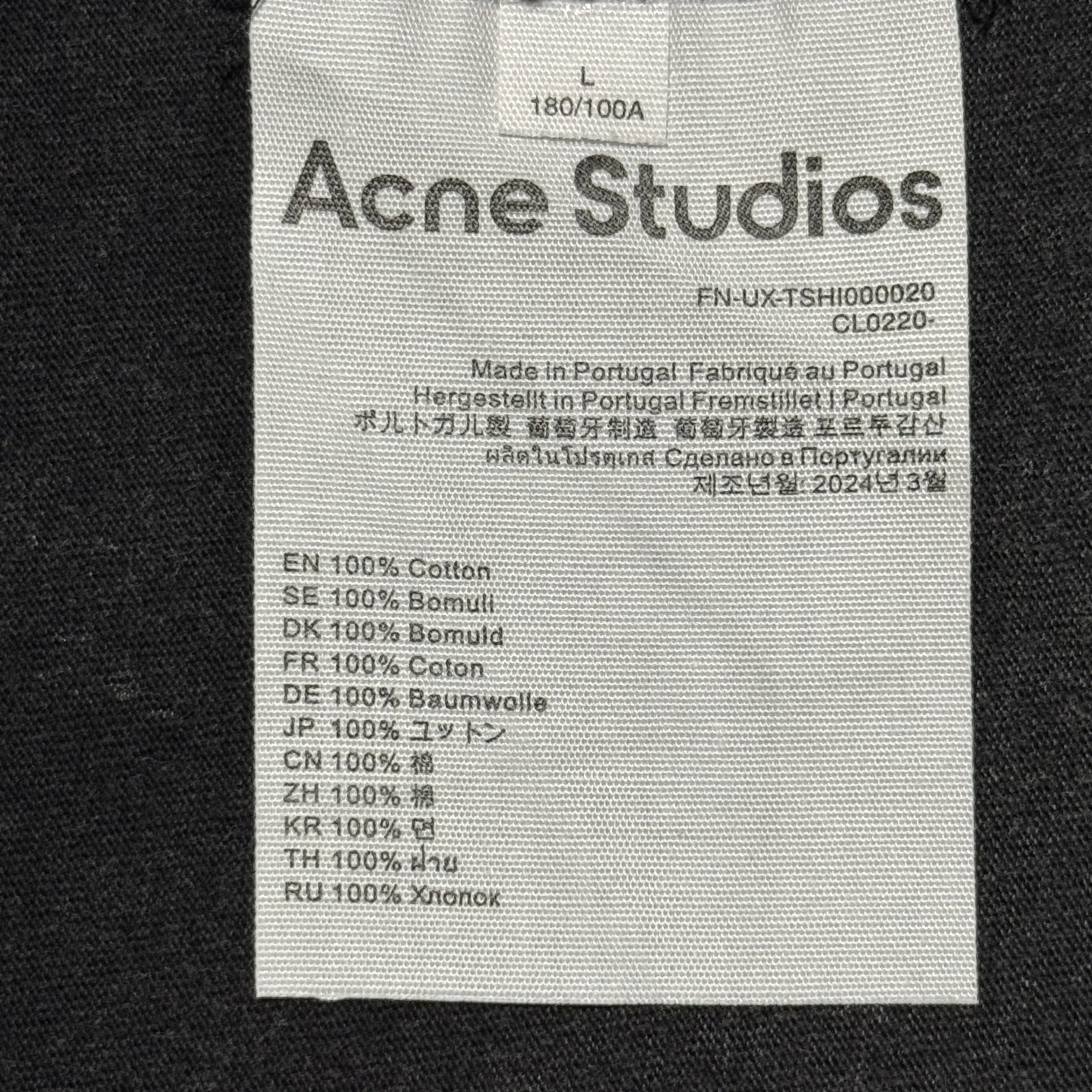 ACNE STUDIOS Crewneck loose fit short sleeve t-shirt (CL0218BM0）