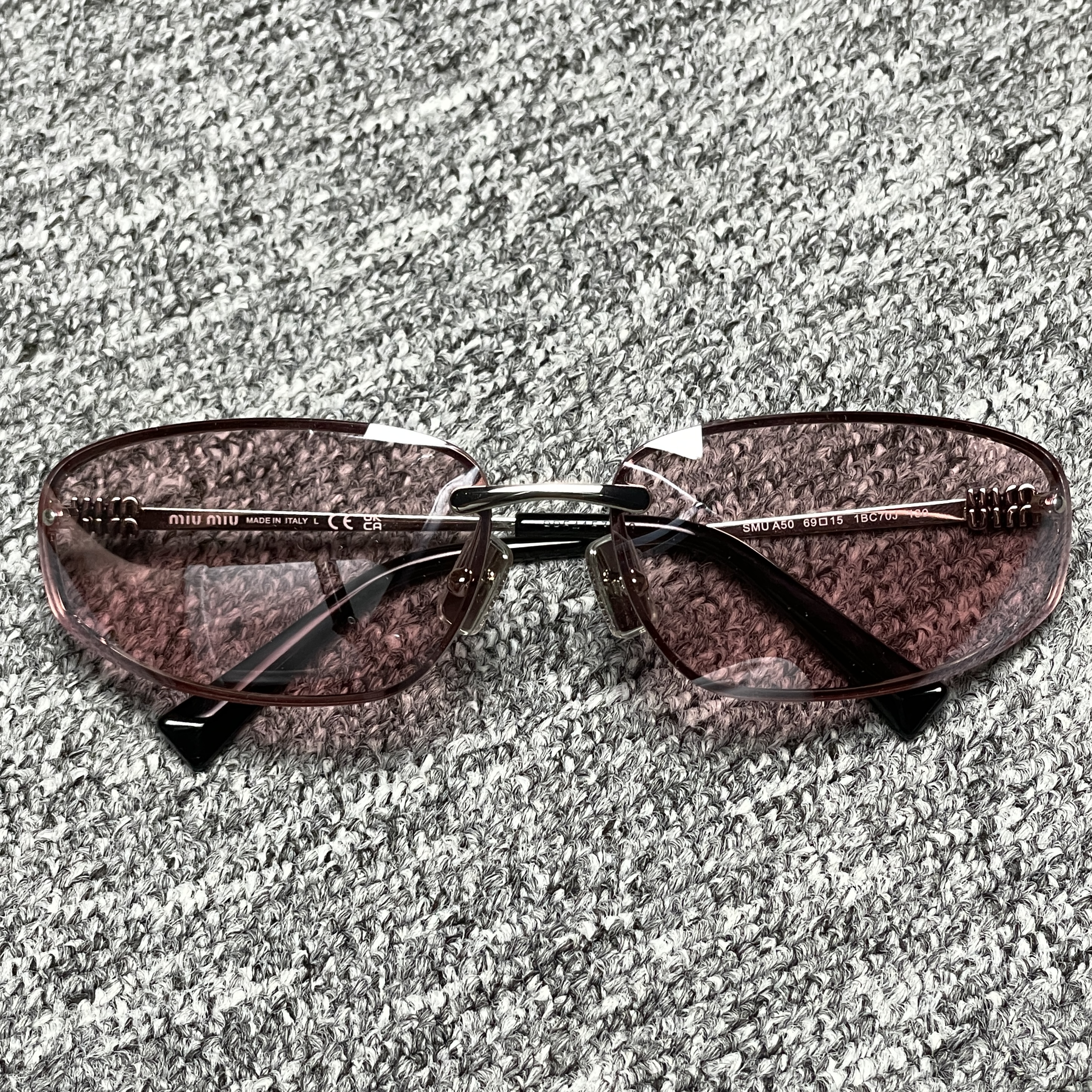 MIUMIU Runway Sunglasses "Pink Mirror Lenses" (SMUA50_M1BC_FE70J_C_068)