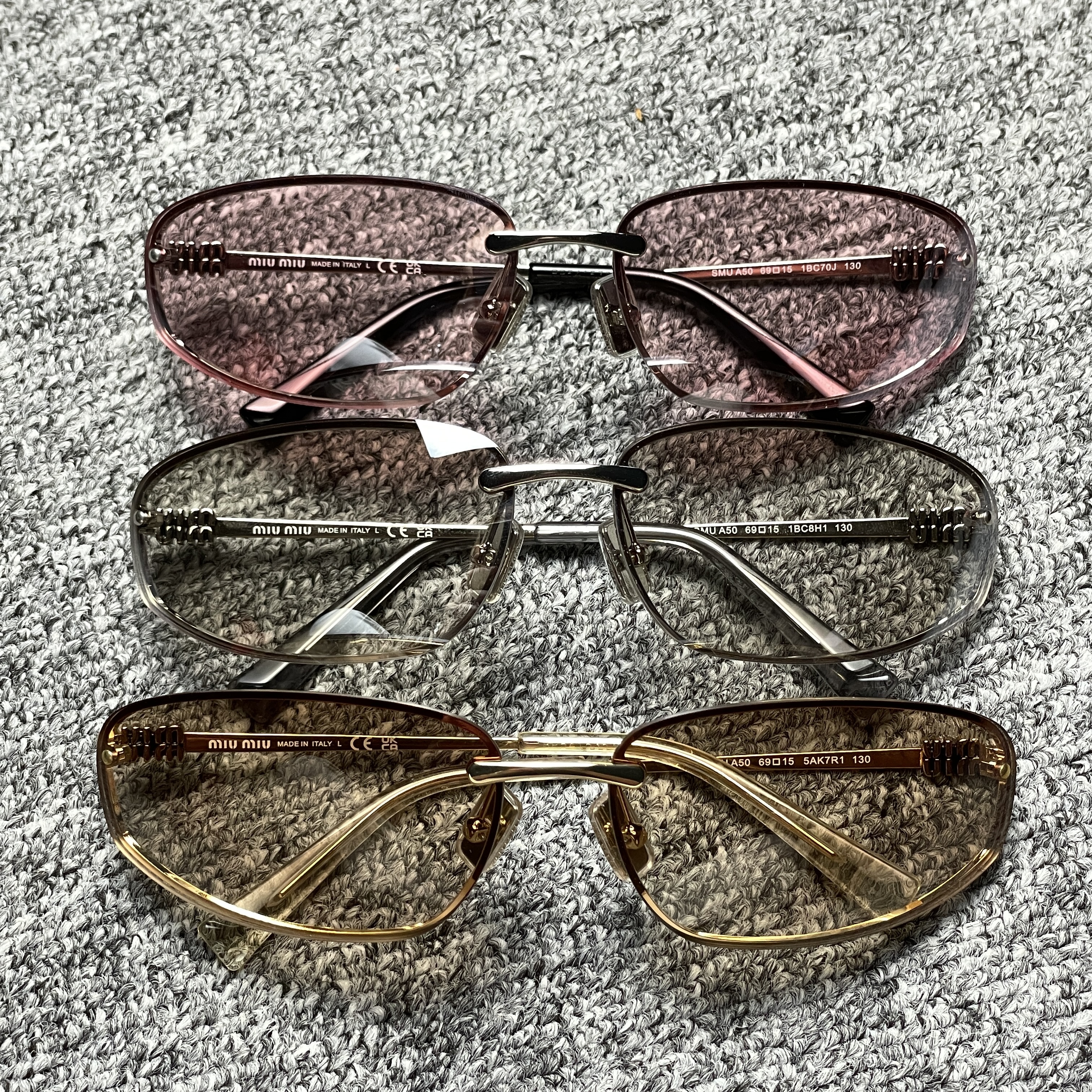 MIUMIU Runway Sunglasses "Pink Mirror Lenses" (SMUA50_M1BC_FE70J_C_068)