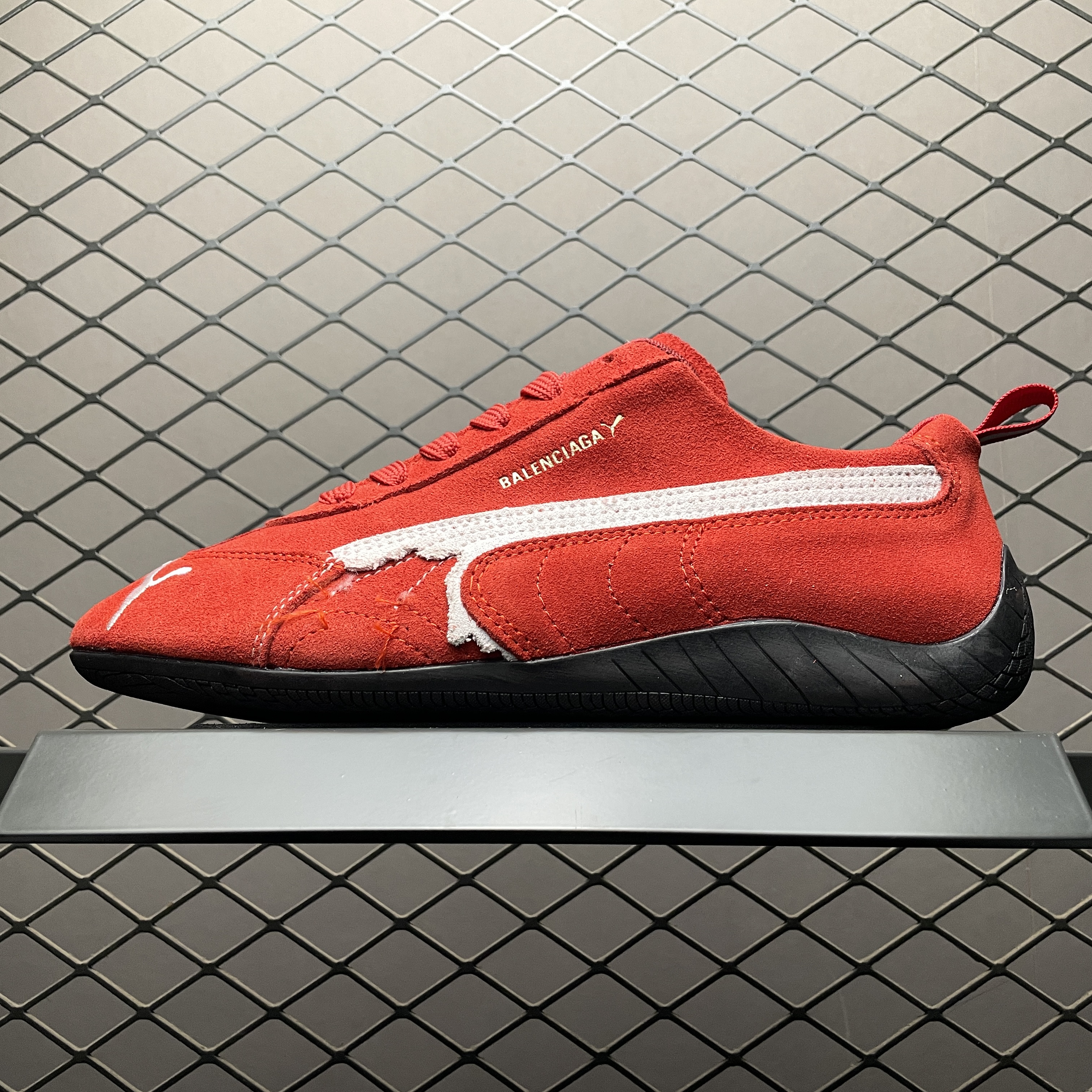 Balenciaga x Puma Speedcat Suede Distressed Red White（406519-03）