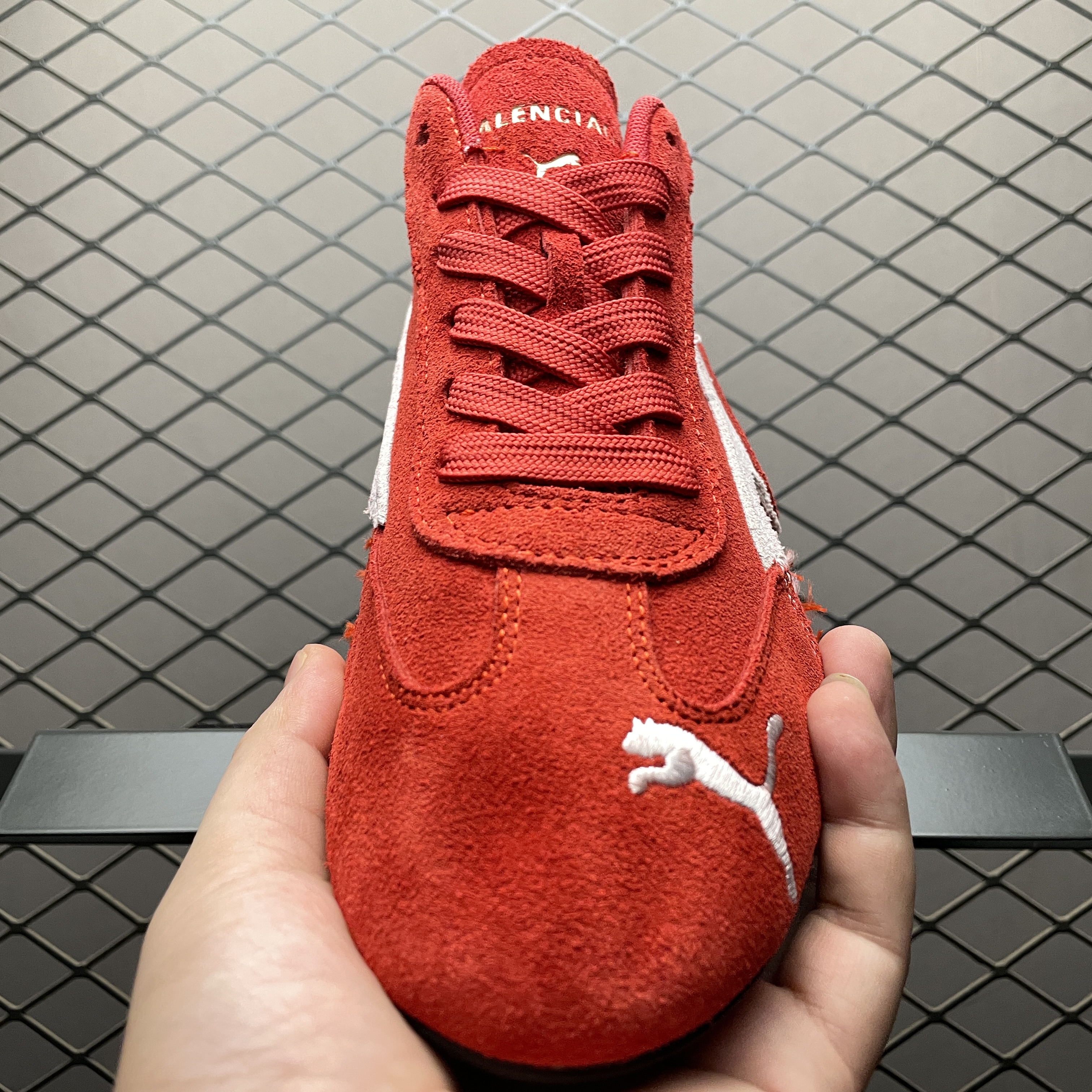 Balenciaga x Puma Speedcat Suede Distressed Red White（406519-03）