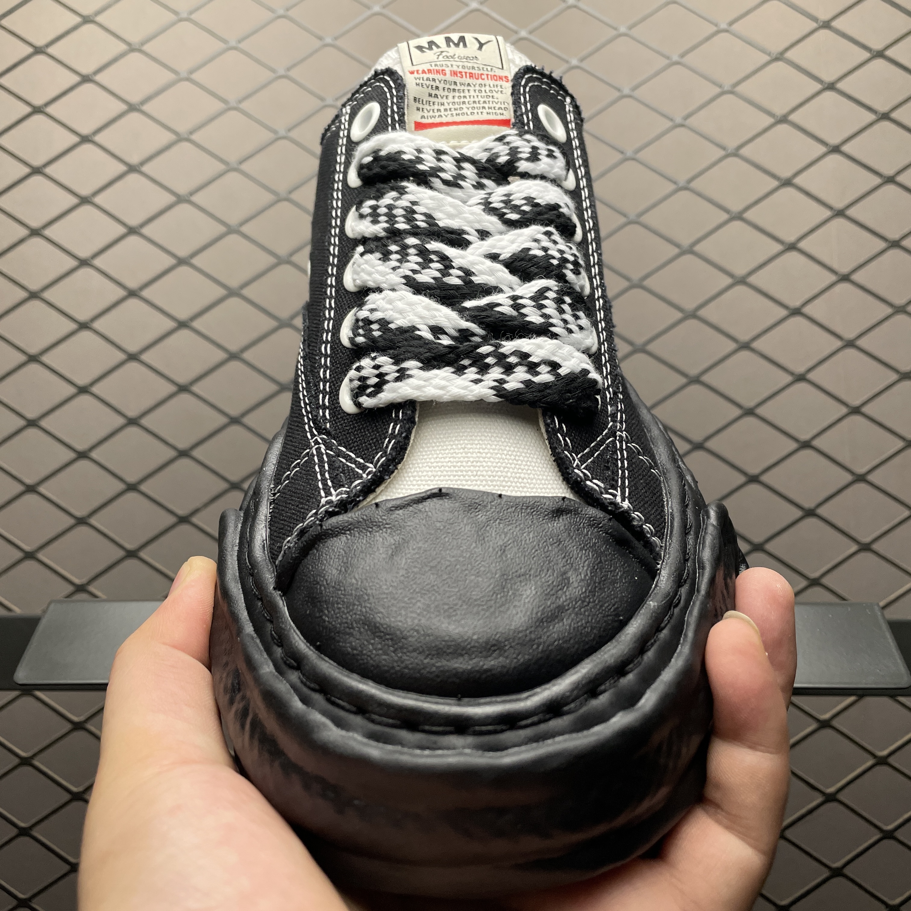 Maison MIHARA YASUHIRO PETERSON23 OG Sole BC Canvas Low-top Sneaker "Black" (A12FW707) 