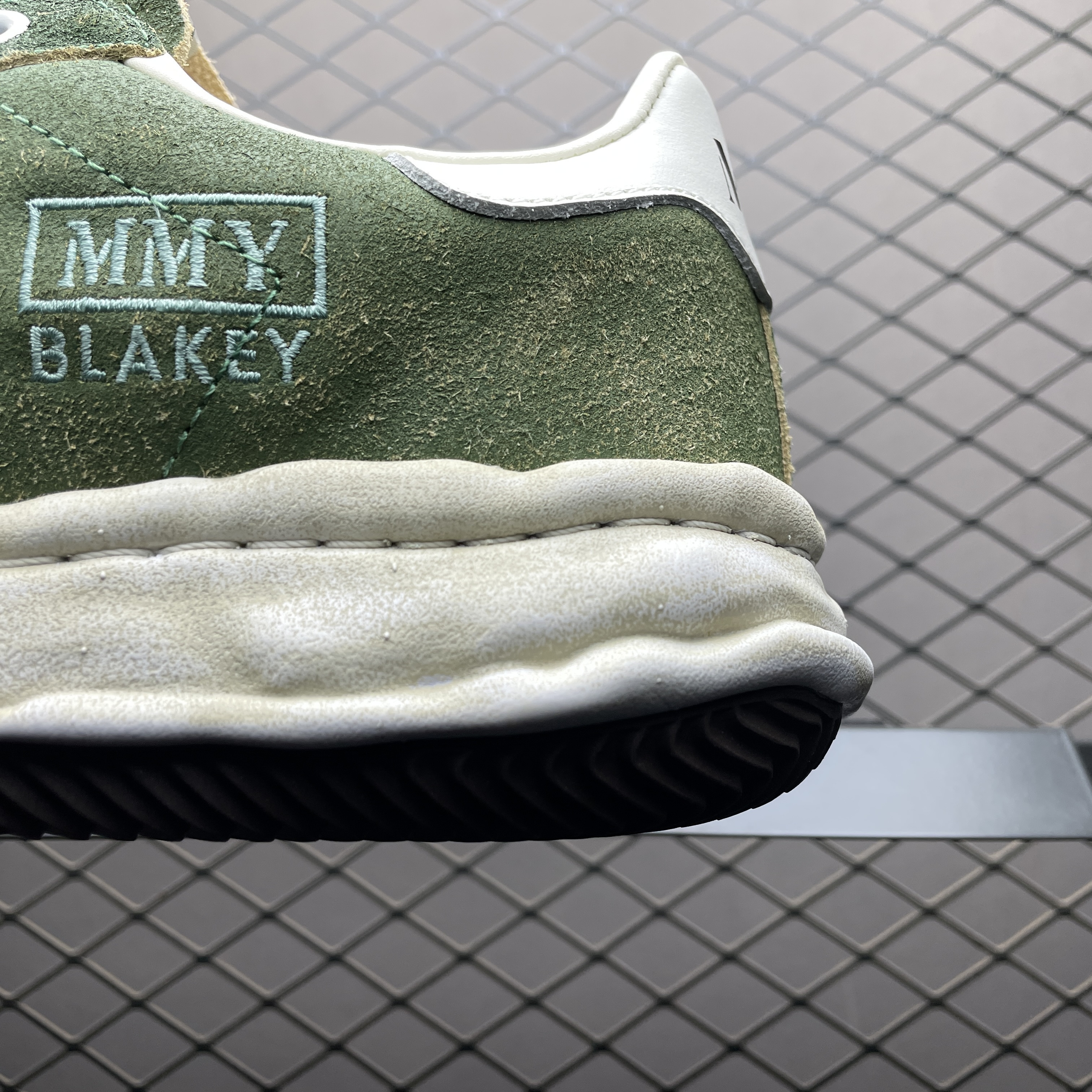 Maison MIHARA YASUHIRO BLAKEY OG Sole Vintage Suede Low-top Sneaker "Green" (A15FW728)
