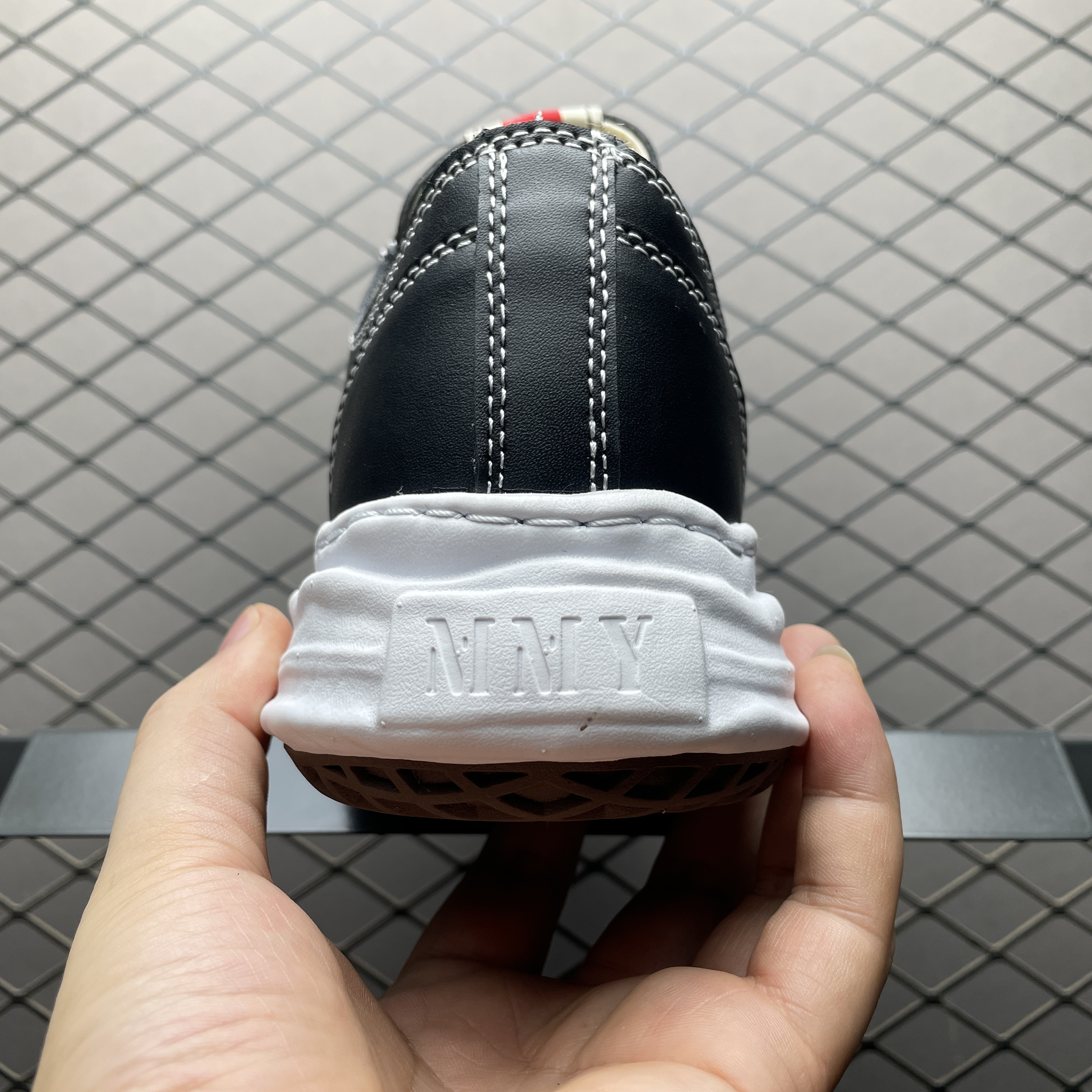 Maison Mihara Yasuhiro Peterson OG Sole Leather Low 'Black'(A06FW736 BLK)