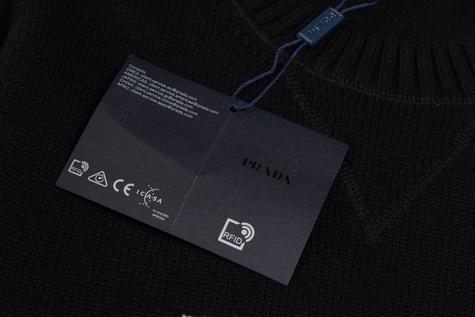 PRADA Wool x cashmere crew neck sweater (UMB223-1YMW-F0K74-S-211）