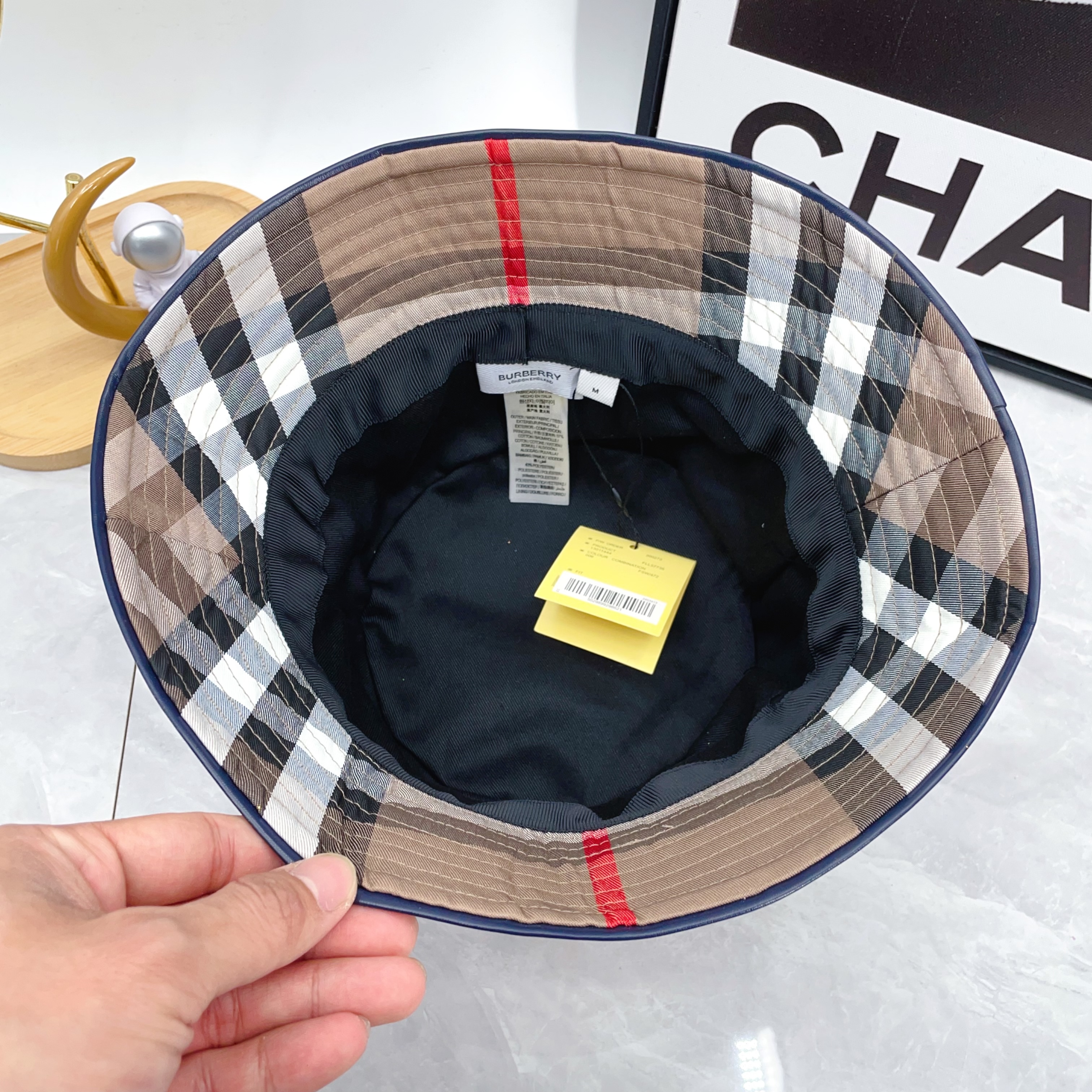 BURBERRY PEDORAS (Check Cotton Bucket Hat (8050065))（8050065）