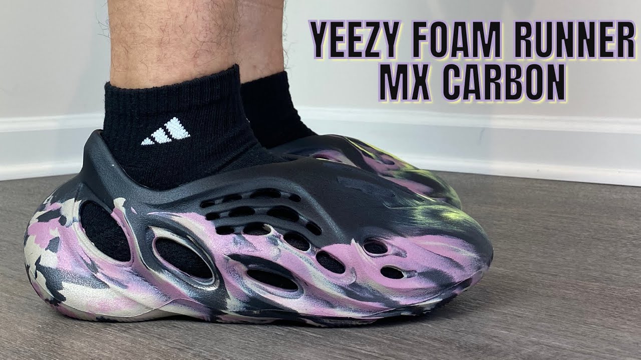 YEEZY FOAM RUNNER MX CARBON ON FEET REP REVIEW @airsneaker88