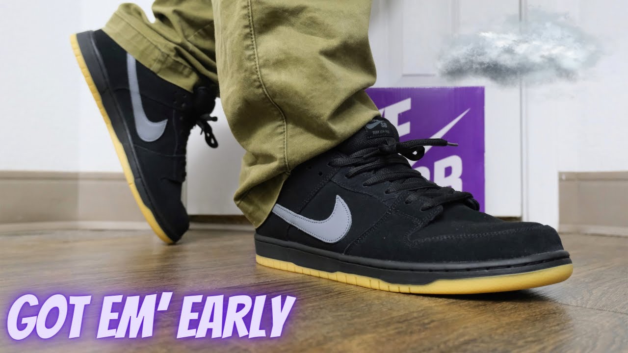 EARLY LOOK NIKE SB DUNK LOW FOG ON FEET REVIEW