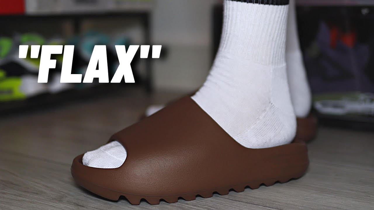 OVERHYPED!? Yeezy Slide "FLAX" On Feet Review