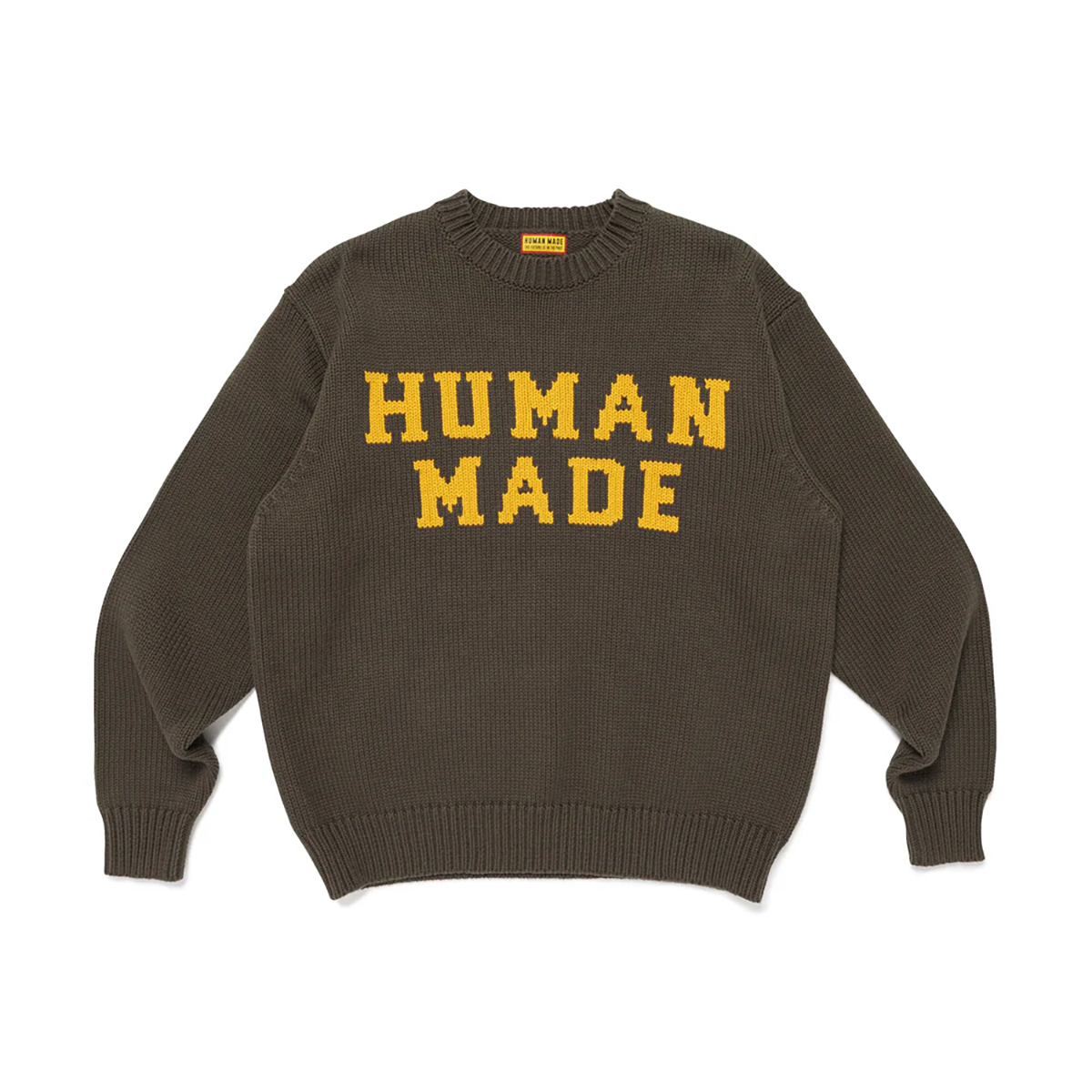 HUMAN MADE Lowgauge Knit Sweater "Charcoal"（HM29CS001）