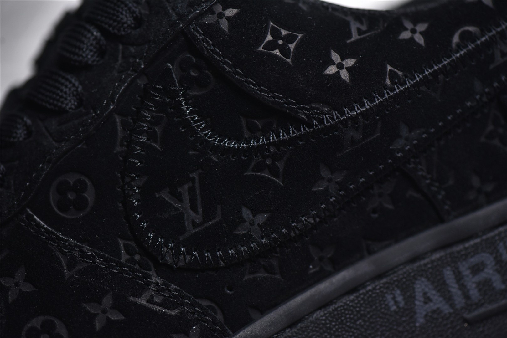 Louis Vuitton × Nike Air Force 1 Low by Virgil Abloh "Black"（1A9VD6）