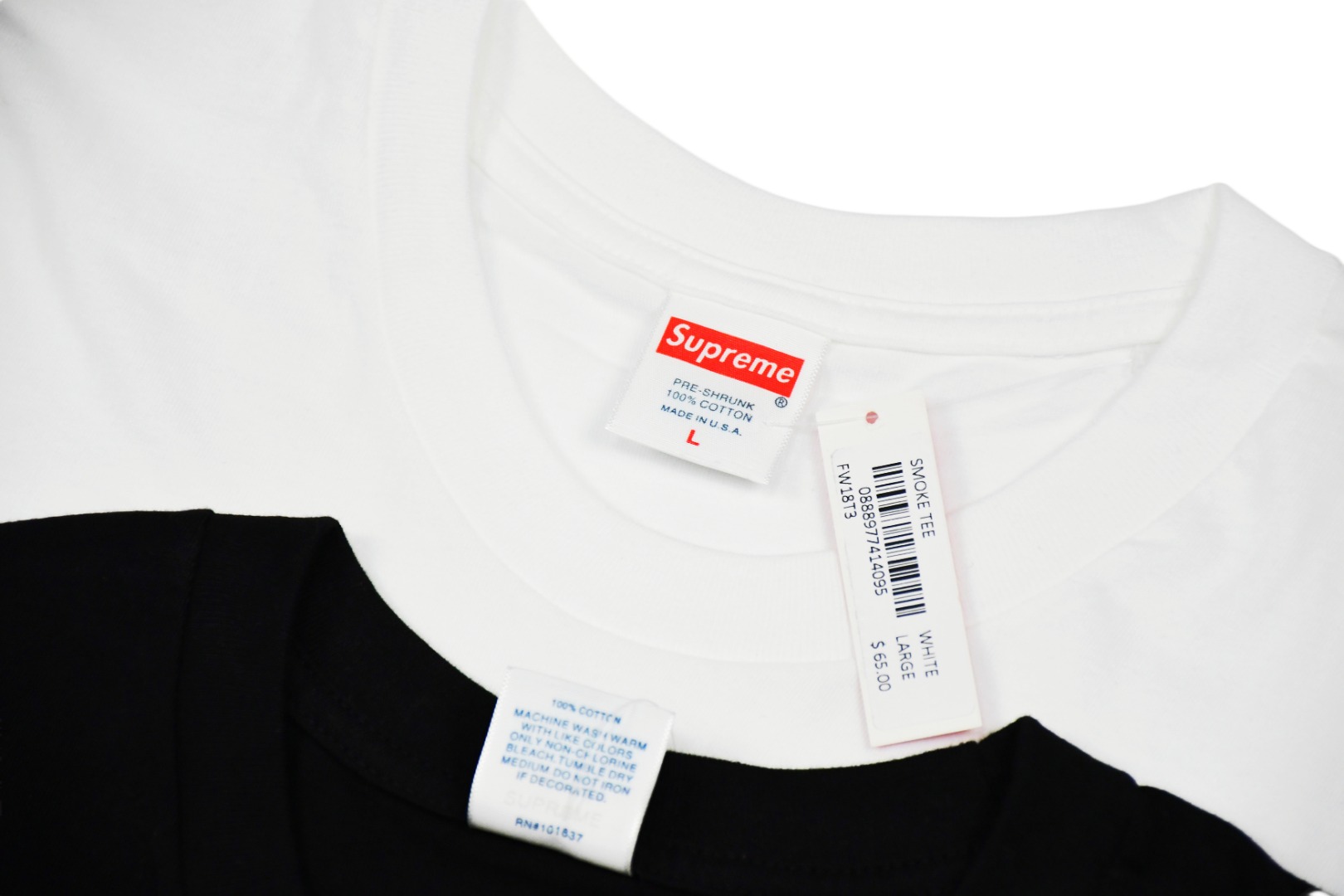 Supreme Smoke Tee "Black" (SUP-FW19-11002）