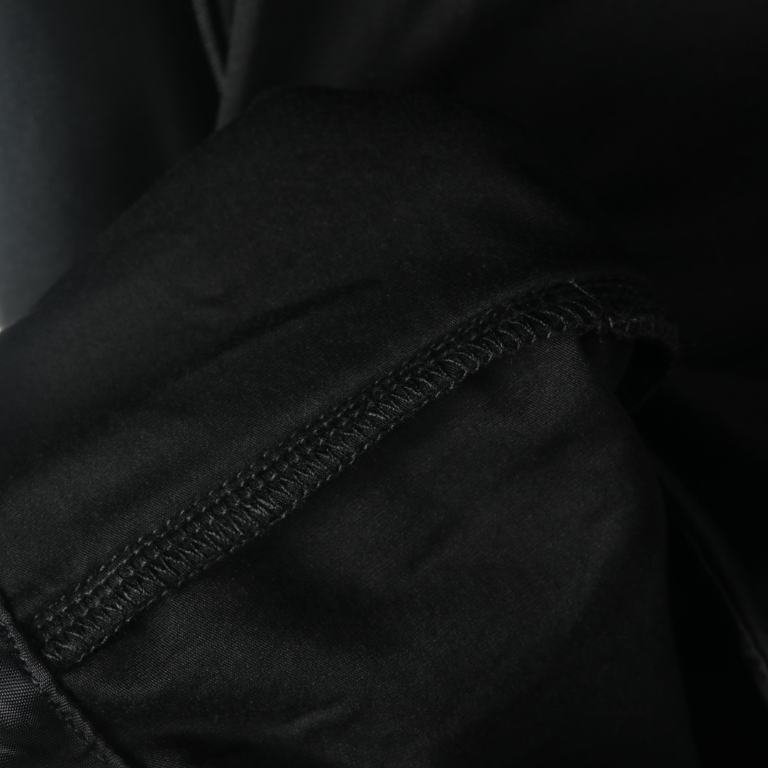 PRADA Stretch Cotton Fleece Hooded Sweatshirt Black (UJL150-1YED-F0002-S-202）