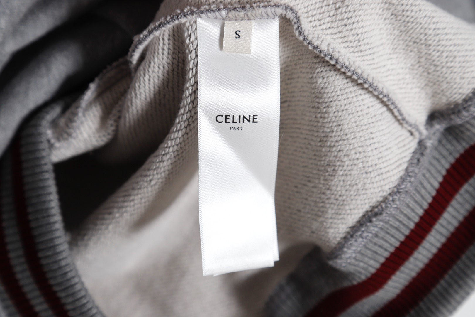 CELINE TEDDY COLLEGE JACKET IN COTTON FLEECE (2Y16D345F.09XO）