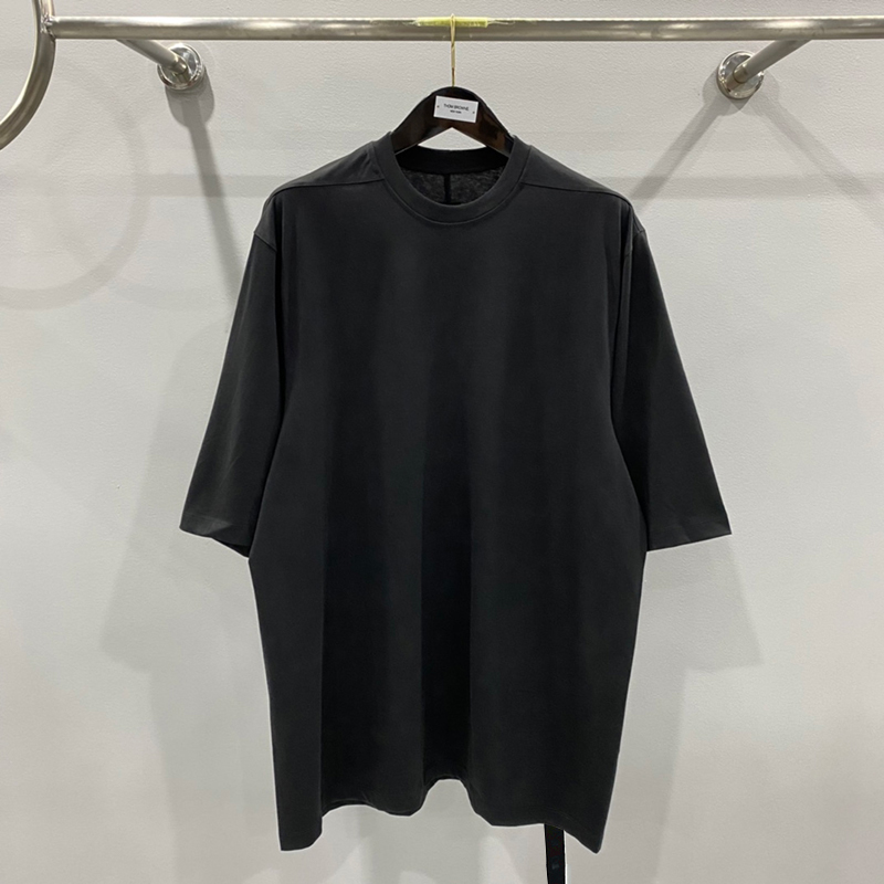 Rick Owens solid color loose short-sleeved shirt（DU02C5274RN-11）