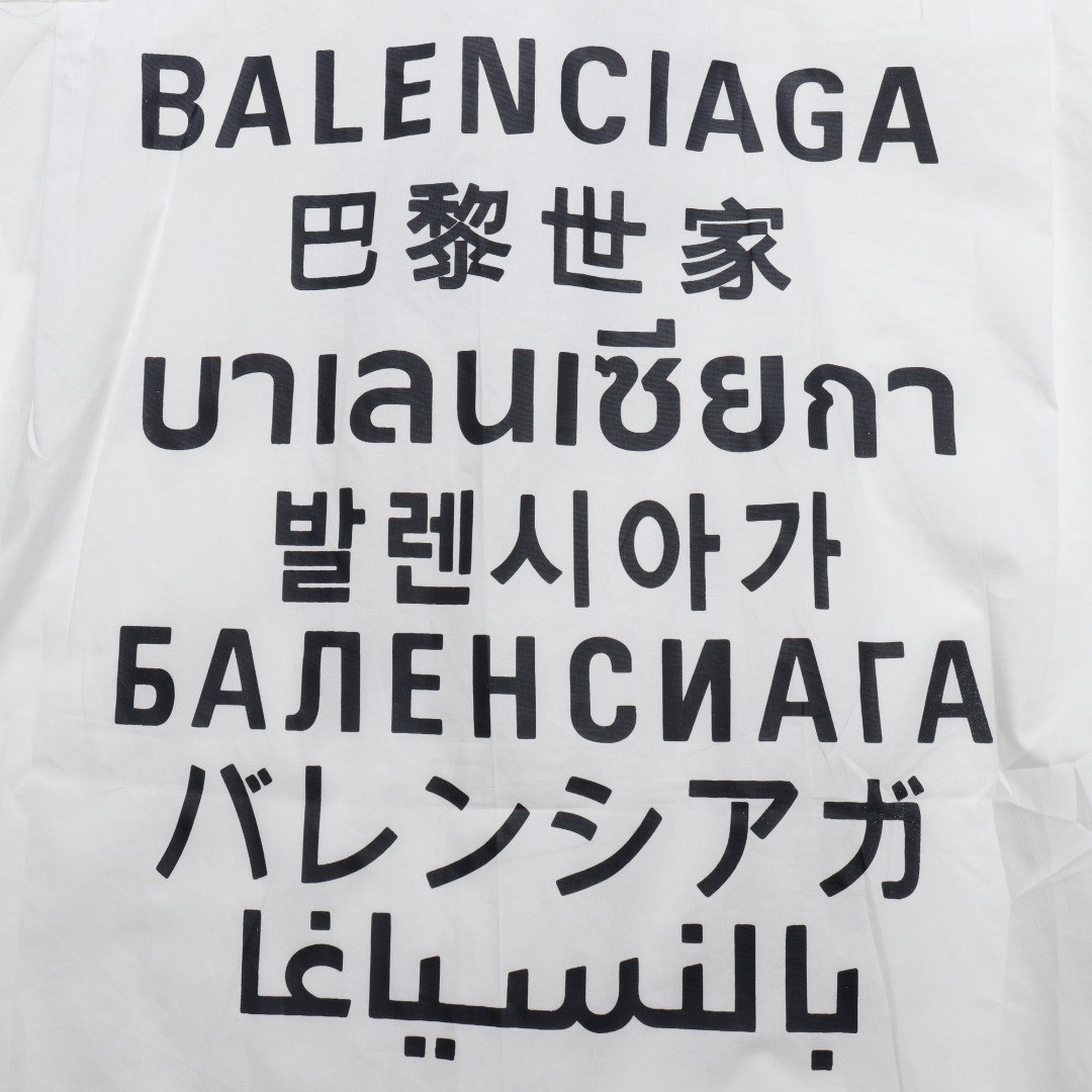 Balenciaga Seven Languages ​​Back Shirt(647357TYB189000）