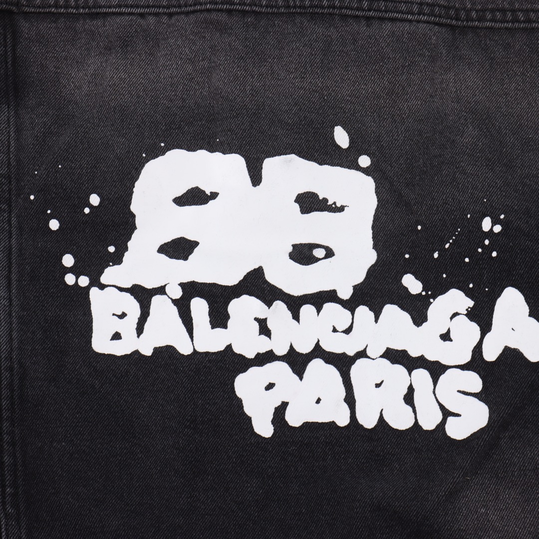 Balenciaga Inkjet Print Washed Jacket (783697THW254245-2）