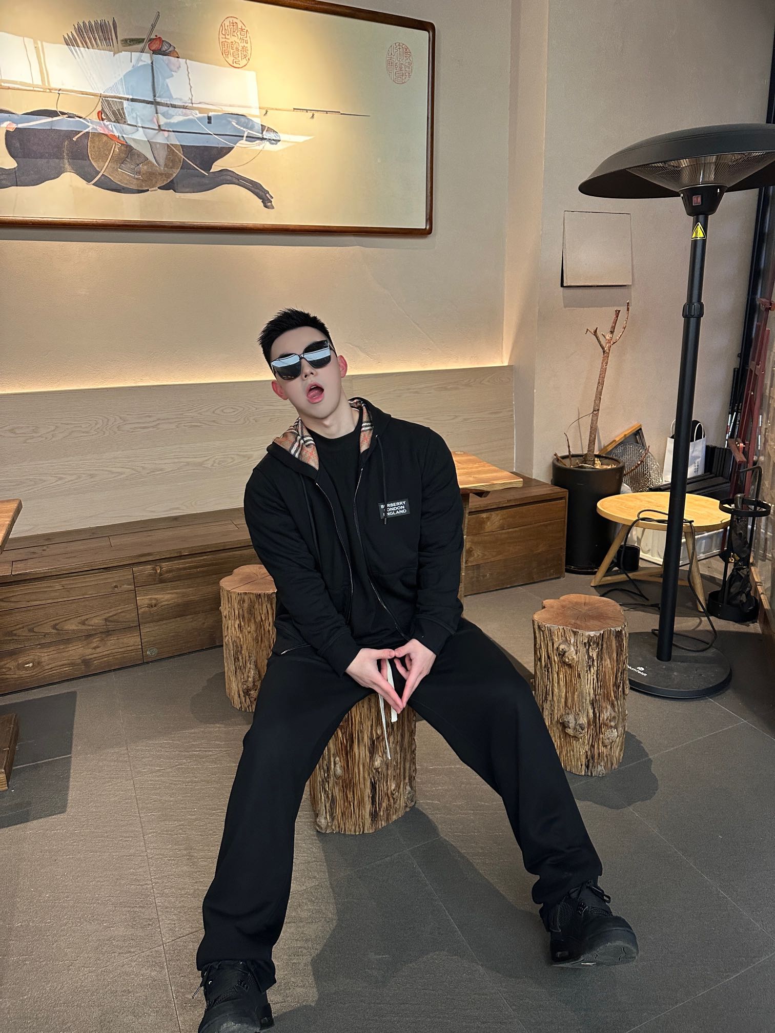 Burberry Cotton Blend Zip Hoodie（8026221）