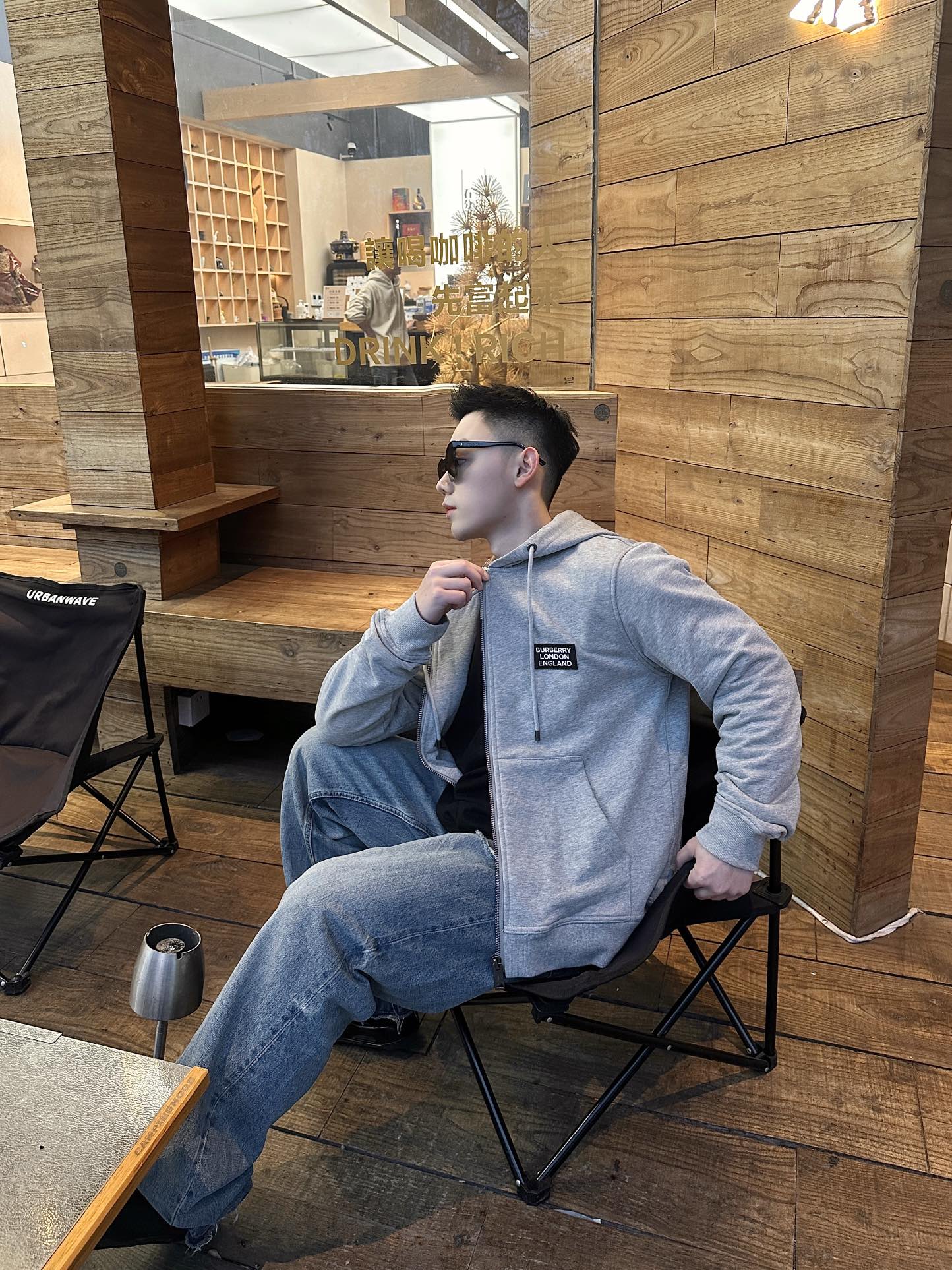 Burberry Cotton Blend Zip Hoodie（8026221）