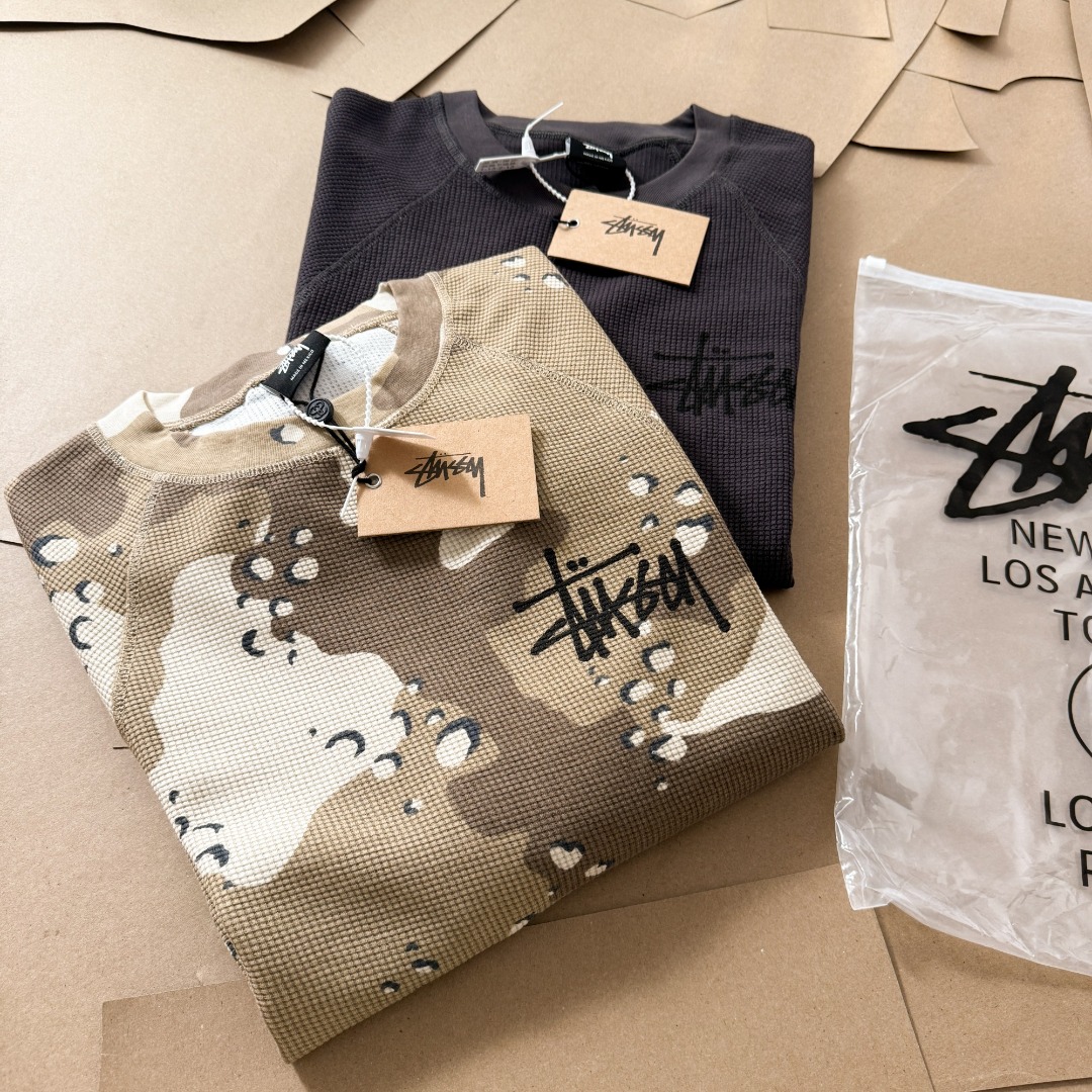 Stüssy Raglan Thermal Basic Sweatshirt（1140356）