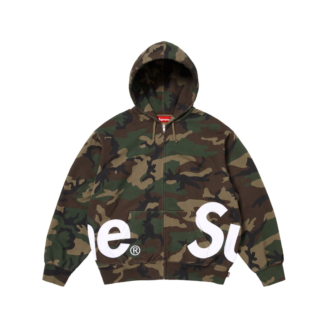Supreme Big Logo Zip Up Hooded Sweatshirt (SUP-SS25-060）