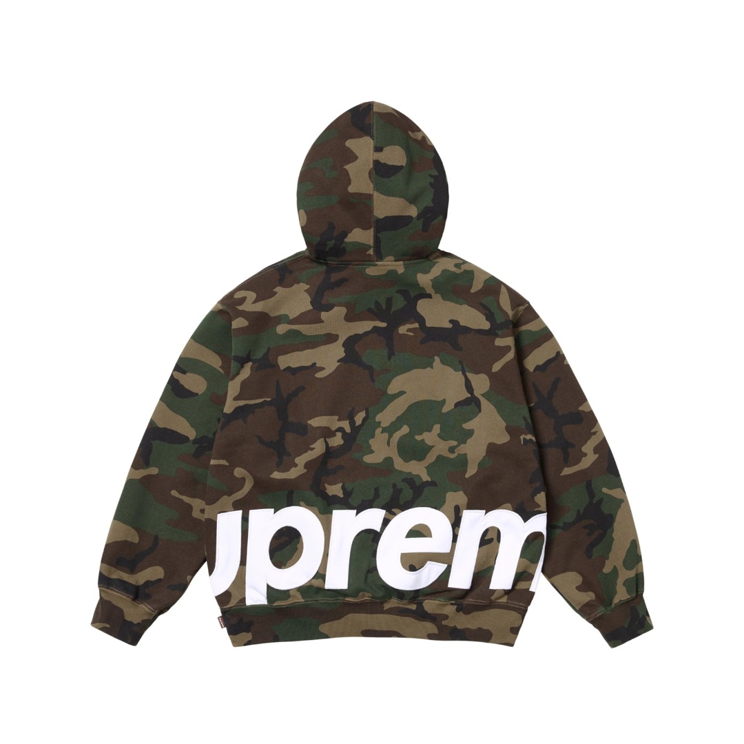 Supreme Big Logo Zip Up Hooded Sweatshirt (SUP-SS25-060）