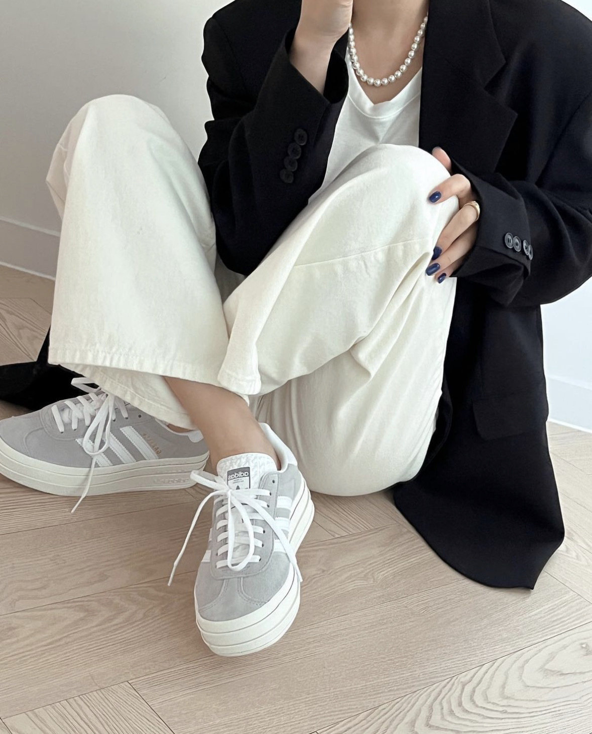 Adidas Originals Gazelle Bold 厚底灰灰(HQ6893 )