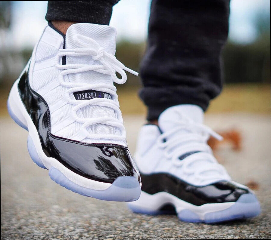 2018 Nike Air Jordan 11 Retro Concord Black White 378037-100 Size 10 | eBay