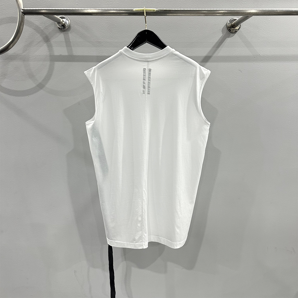 RICK OWENS Oversized Sleeveless Crewneck T-Shirt（RU01D3160BA-09）