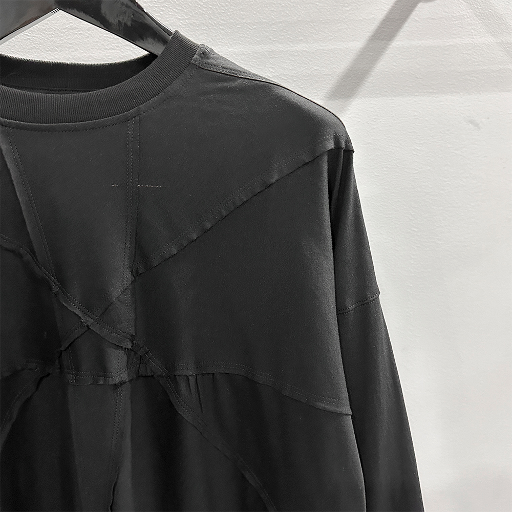 RICK OWENS DRKSHDW AW24 Jumbo Long Sleeve T-Shirt（DS02B4235RIGEM-109）