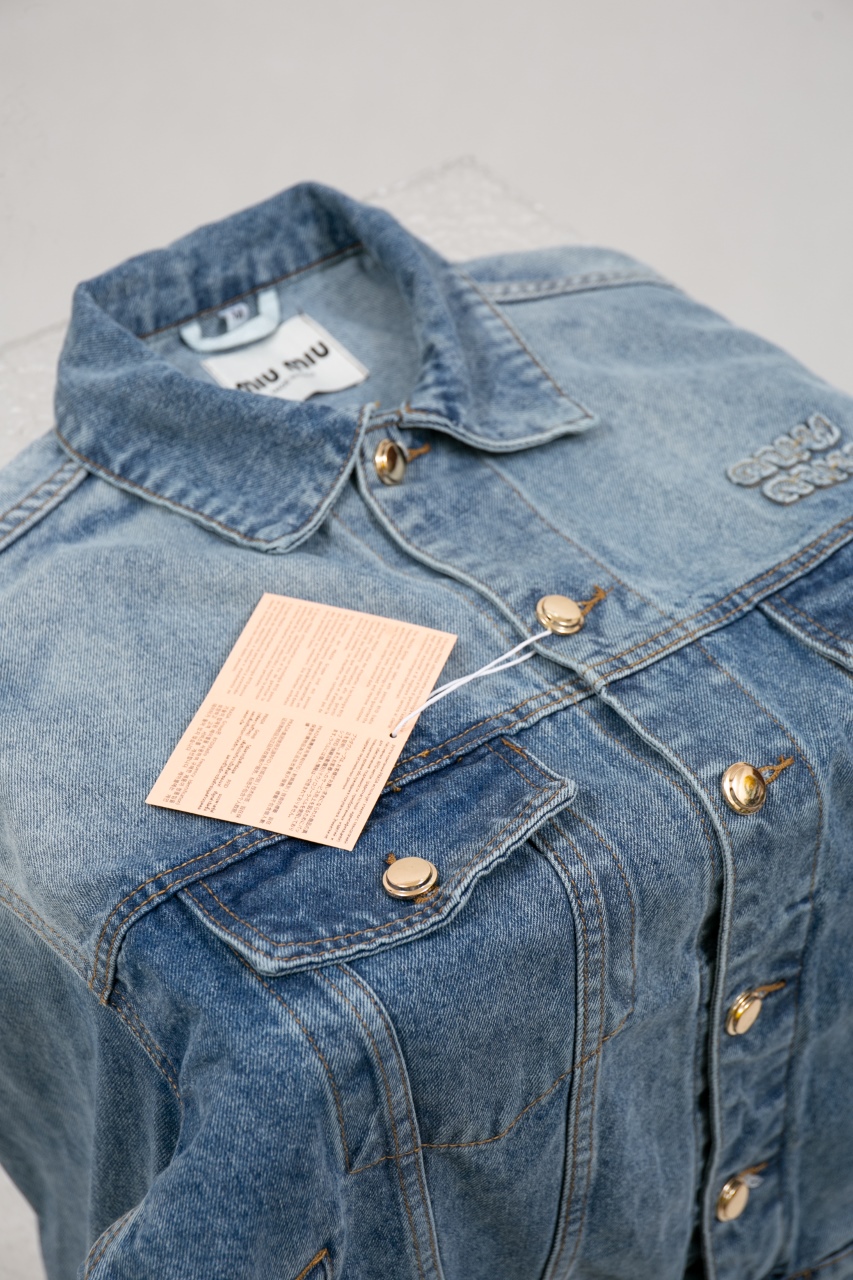 MIUMIU Denim blouson jacket（GWB195-1373-F0076-S-OOO）