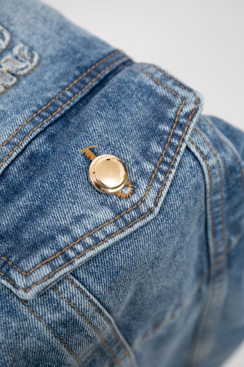 MIUMIU Denim blouson jacket（GWB195-1373-F0076-S-OOO）