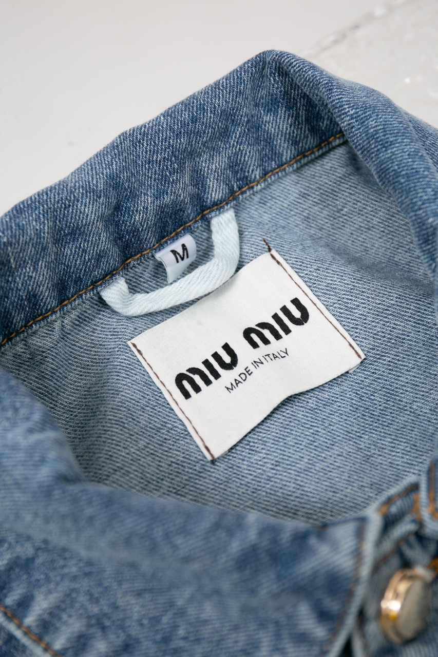 MIUMIU Denim blouson jacket（GWB195-1373-F0076-S-OOO）