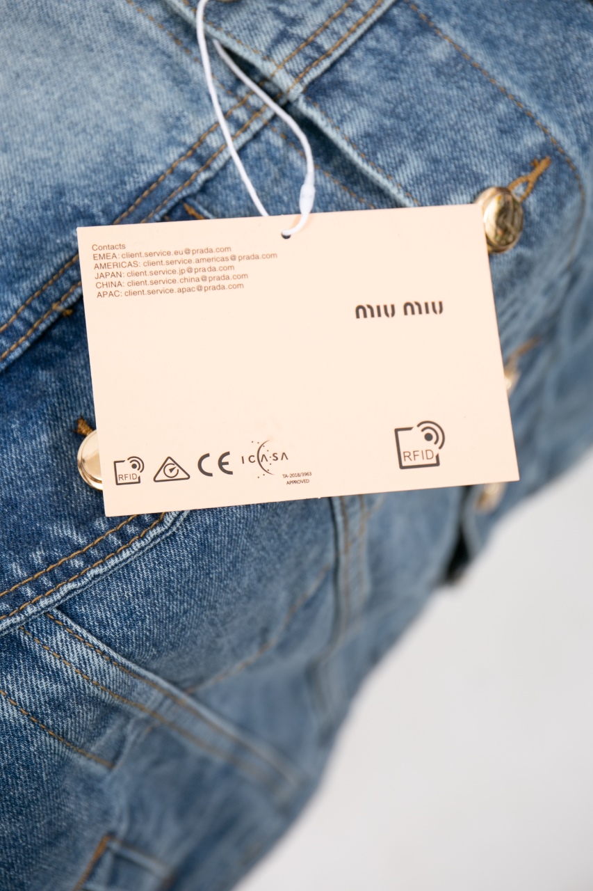 MIUMIU Denim blouson jacket（GWB195-1373-F0076-S-OOO）