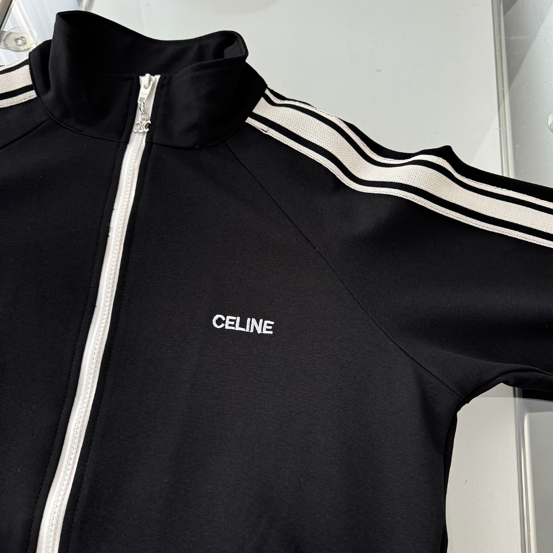 CELINE Reversible Athletic Sweatshirt / Jersey "Black"（2Y490121O-38NO）