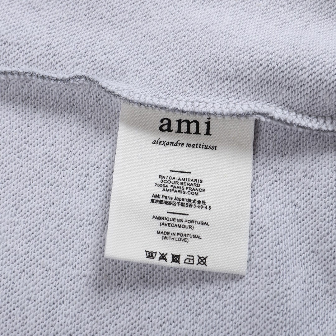 AMI  Heart Logo Zip-Up Hoodie（USW415747055）