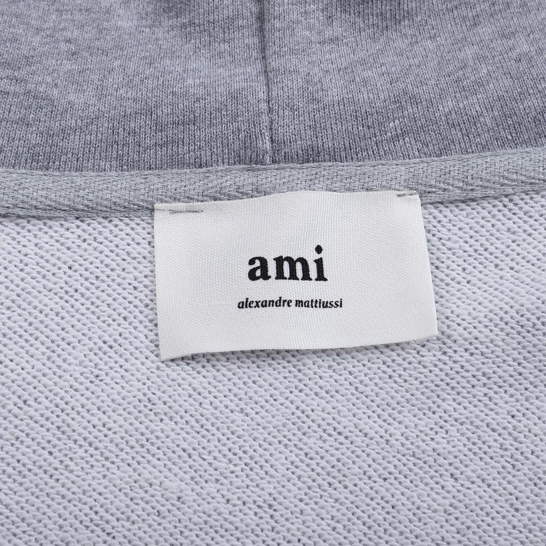 AMI  Heart Logo Zip-Up Hoodie（USW415747055）