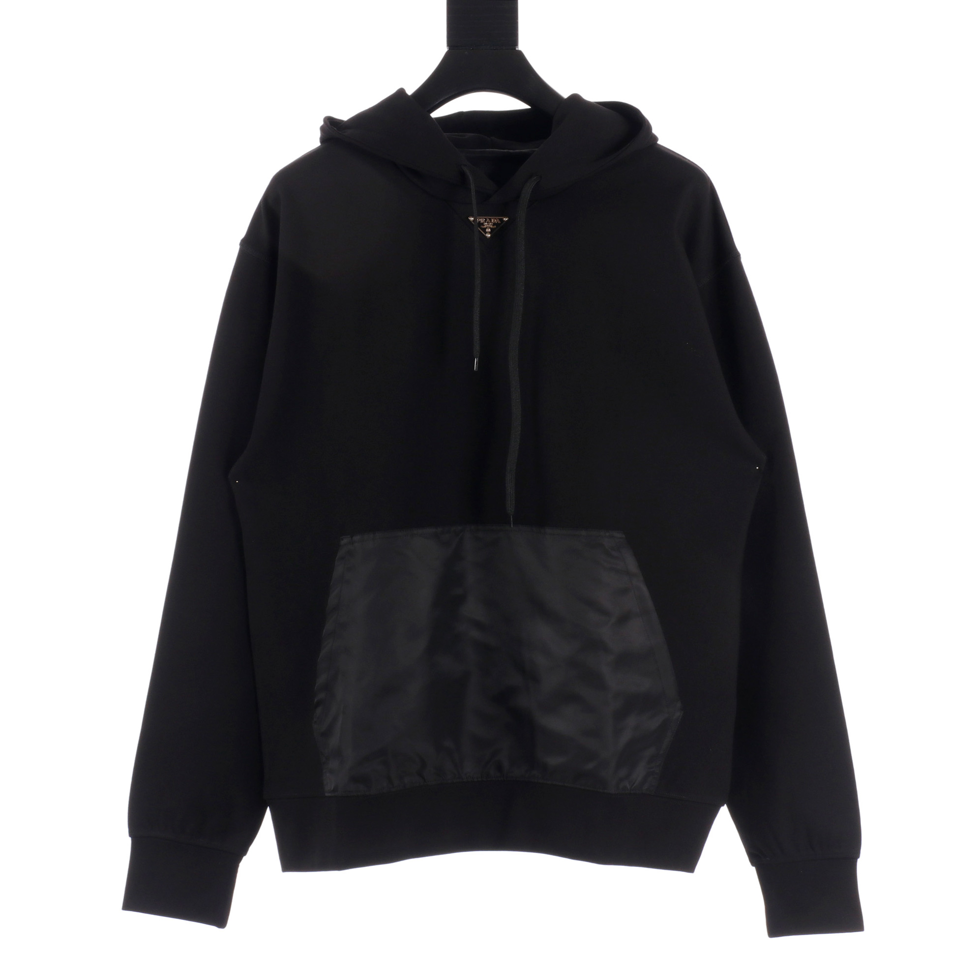 PRADA Cotton Fleece Hoodie Black (UJL45B-11CC-F0002-S-OOO）